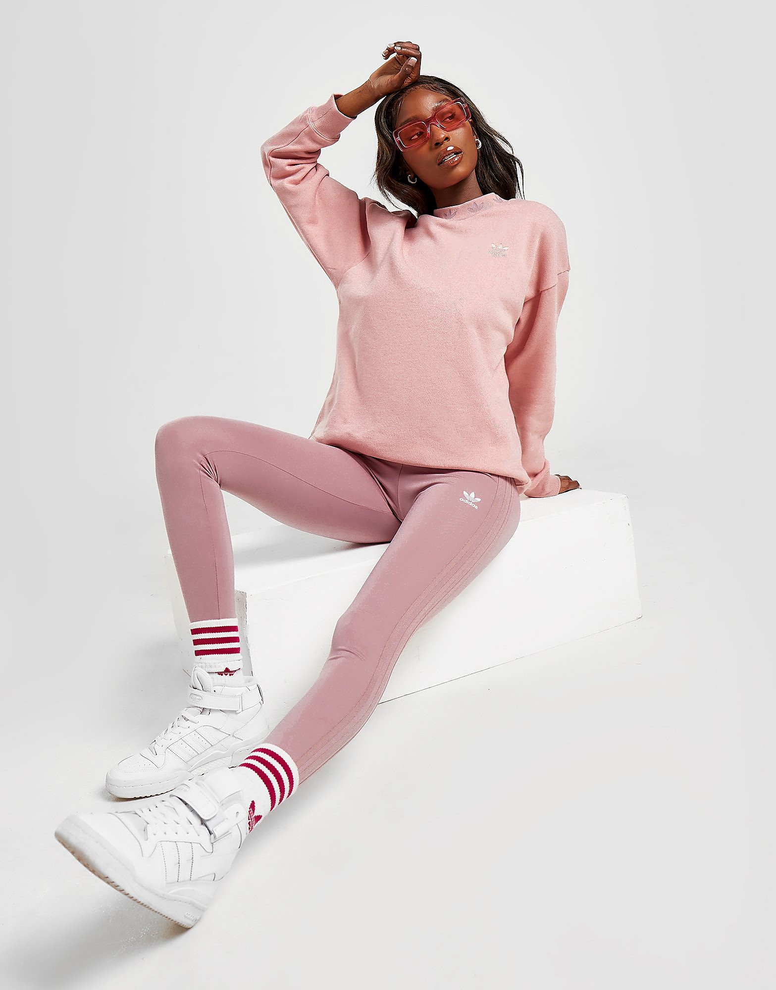 

adidas Originals 3-Stripes Leggings - Magic Mauve - Womens, Magic Mauve