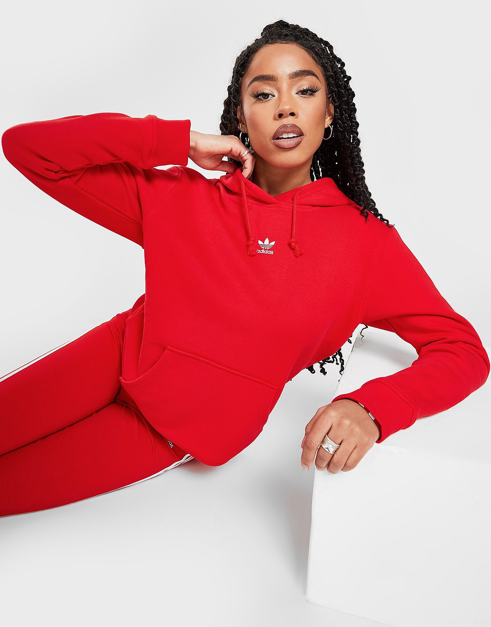 

adidas Originals Essential Hoodie - Vivid Red - Womens, Vivid Red