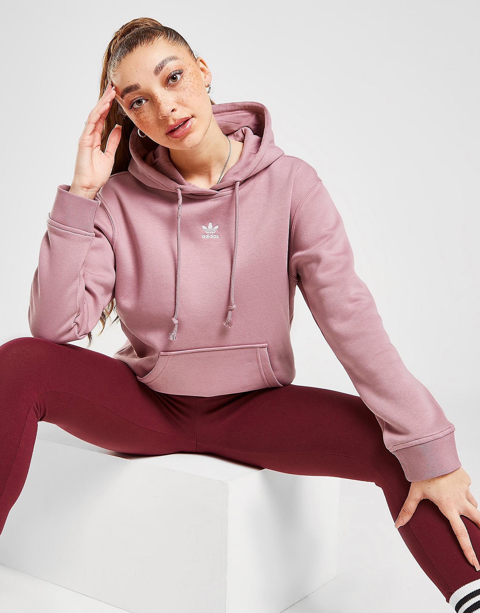 

adidas Originals Essential Hoodie - Pink - Womens, Pink