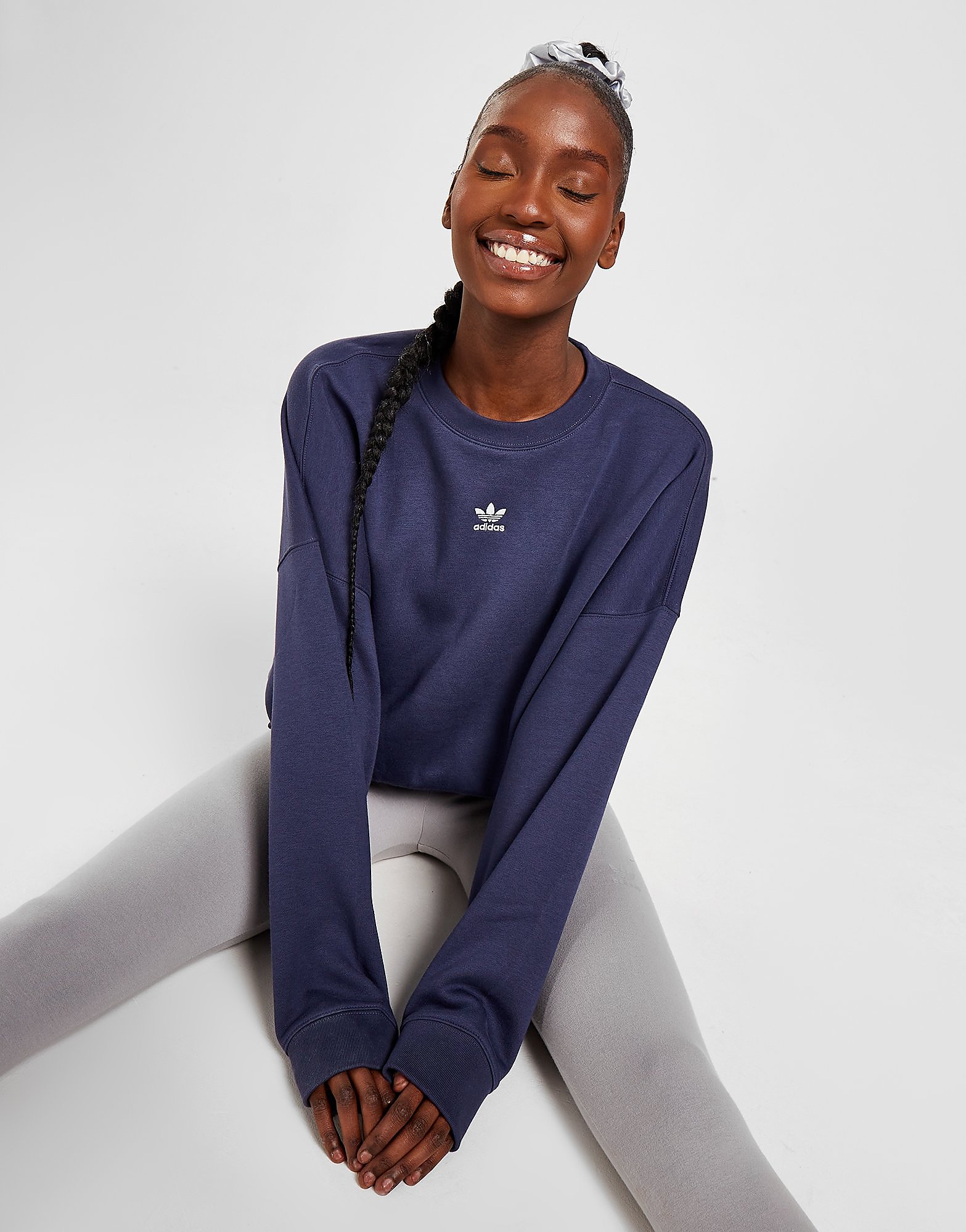 

adidas Originals Essential Fleece Crew Sweatshirt - Shadow Navy - Womens, Shadow Navy