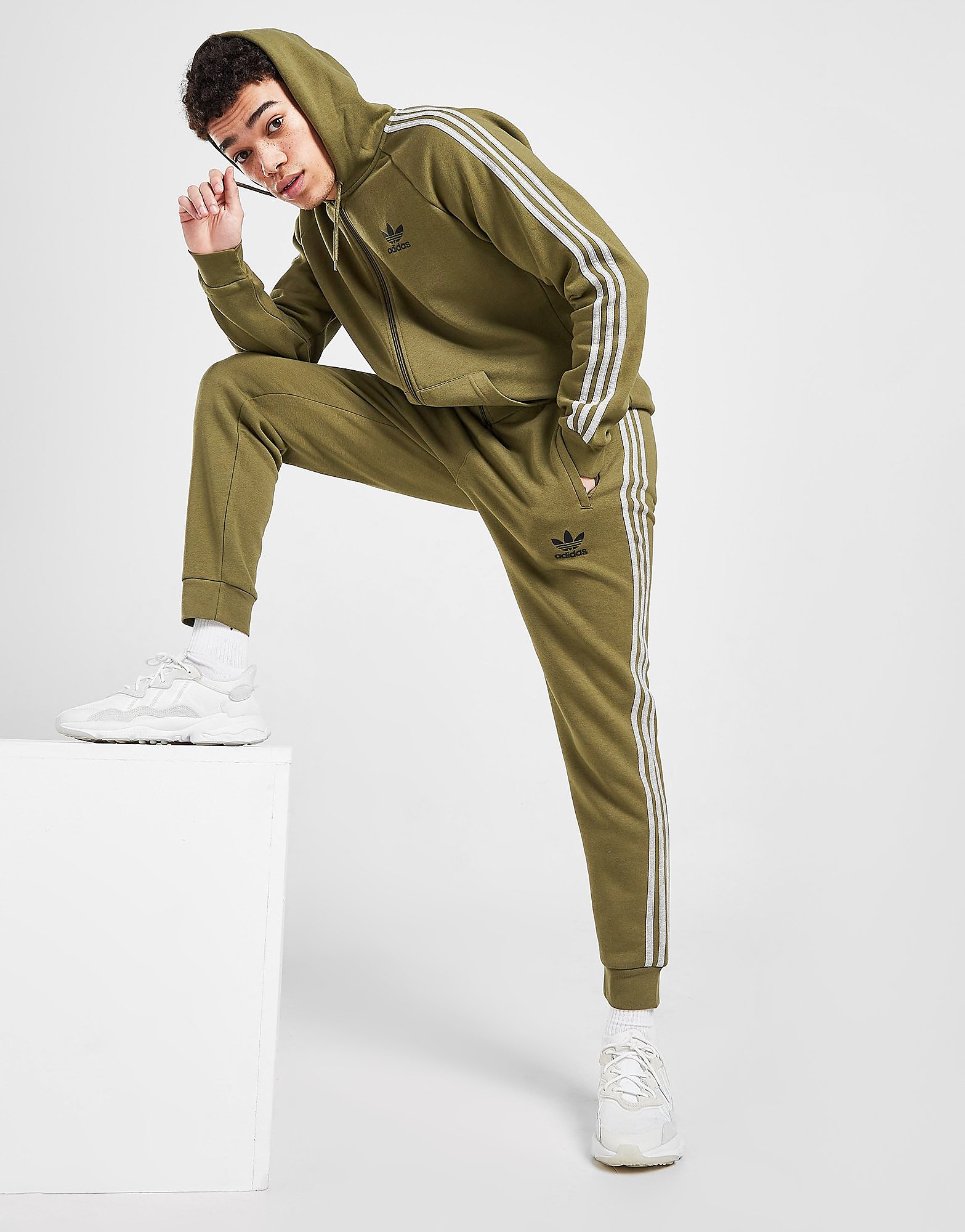 

adidas Originals Trefoil 3-Stripes Joggers - Only at JD - Green - Mens, Green