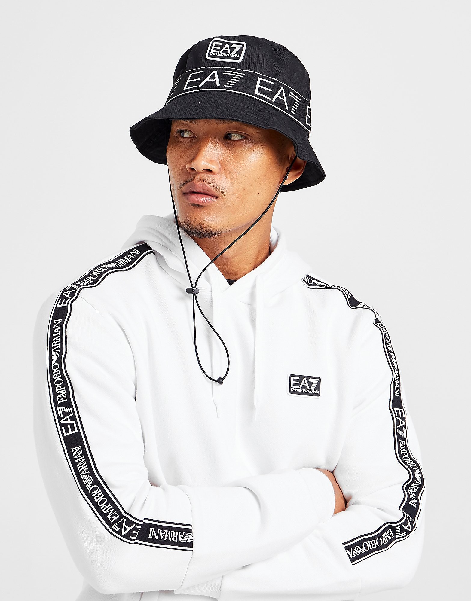 

Emporio Armani EA7 Train Tape Bucket Hat - Black - Womens, Black