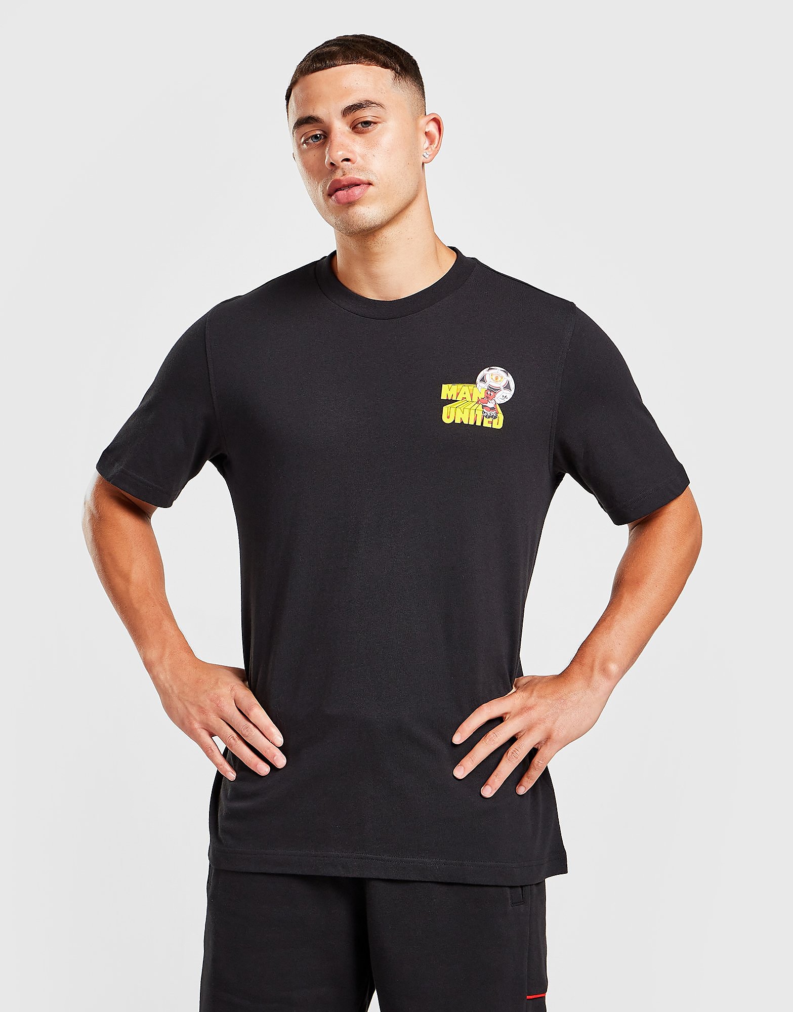 adidas Originals Manchester United FC Graphic T-Shirt - BLACK - Mens, BLACK