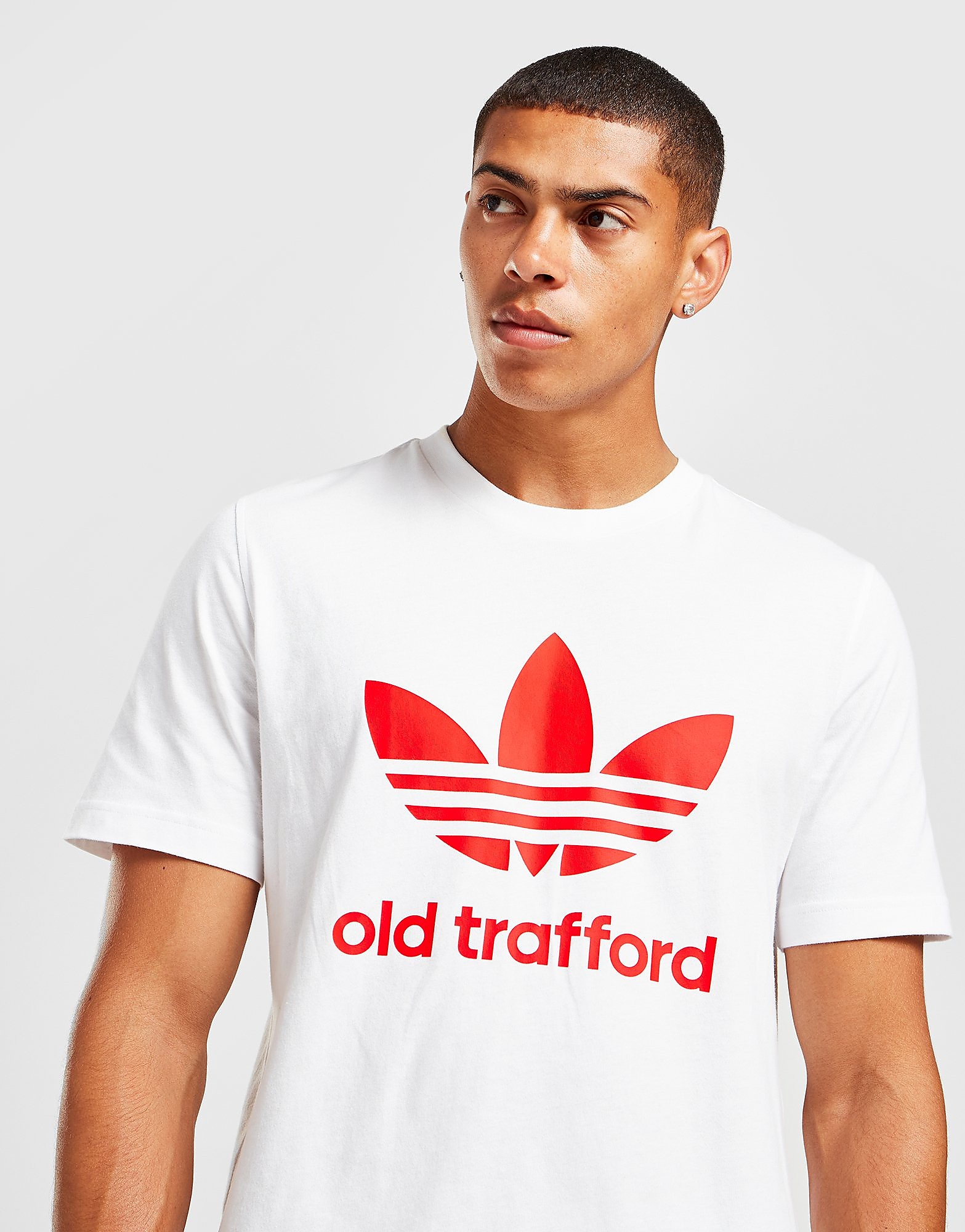 

adidas Originals Manchester United FC Old Trafford T-Shirt - WHITE - Mens, WHITE