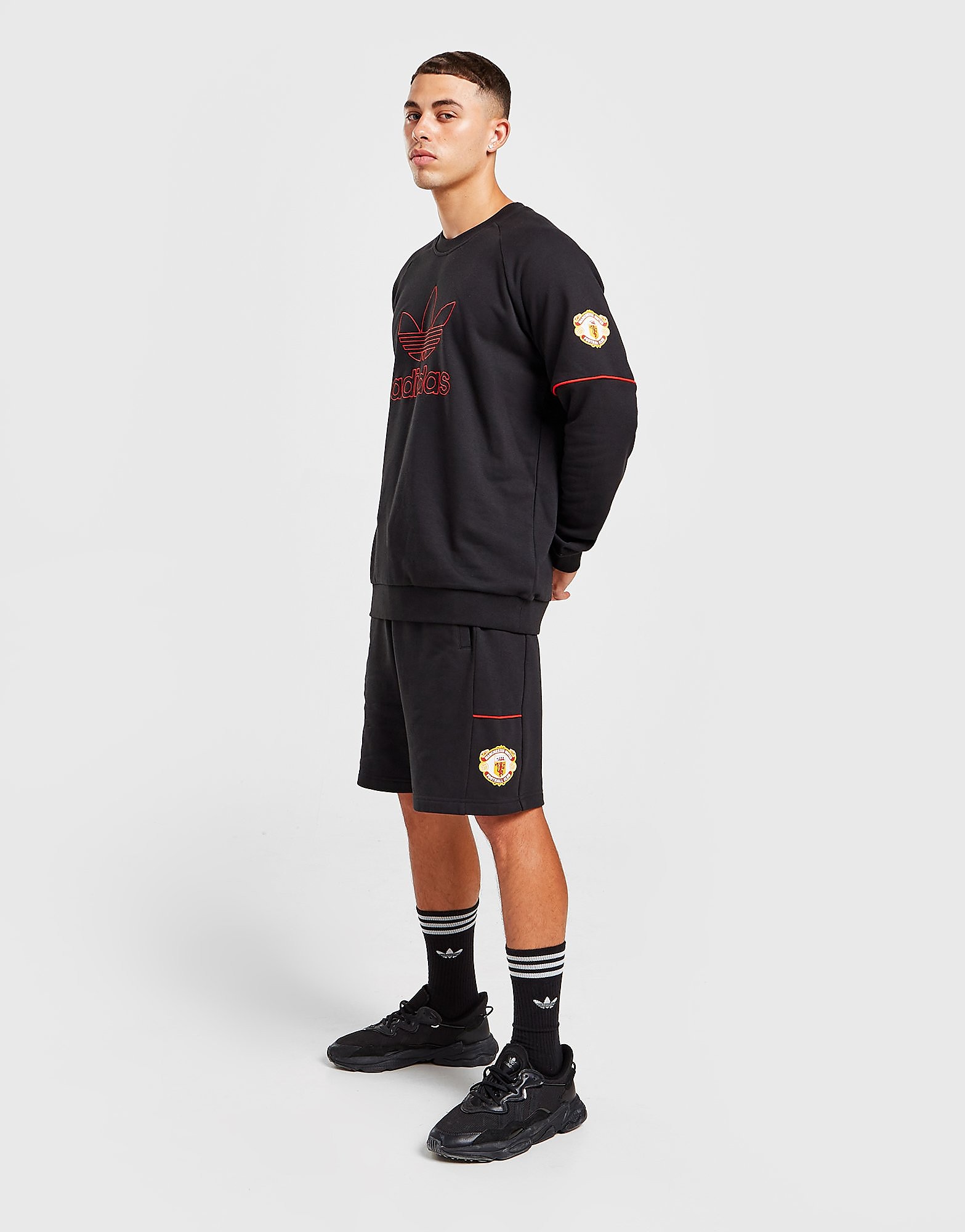 

adidas Originals Manchester United FC French Terry Shorts - BLACK - Mens, BLACK