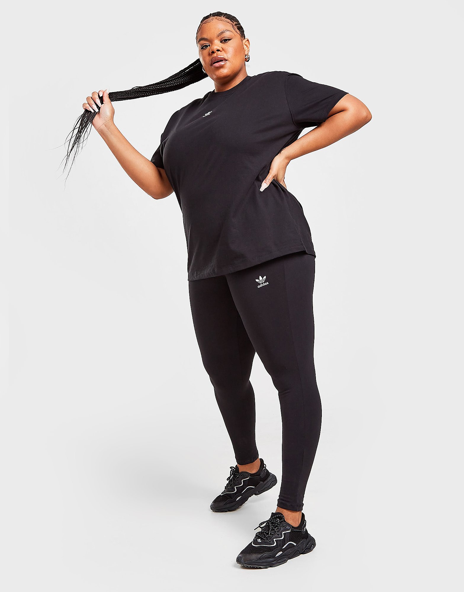 

adidas Originals Plus Size Essential Leggings - Black - Womens, Black