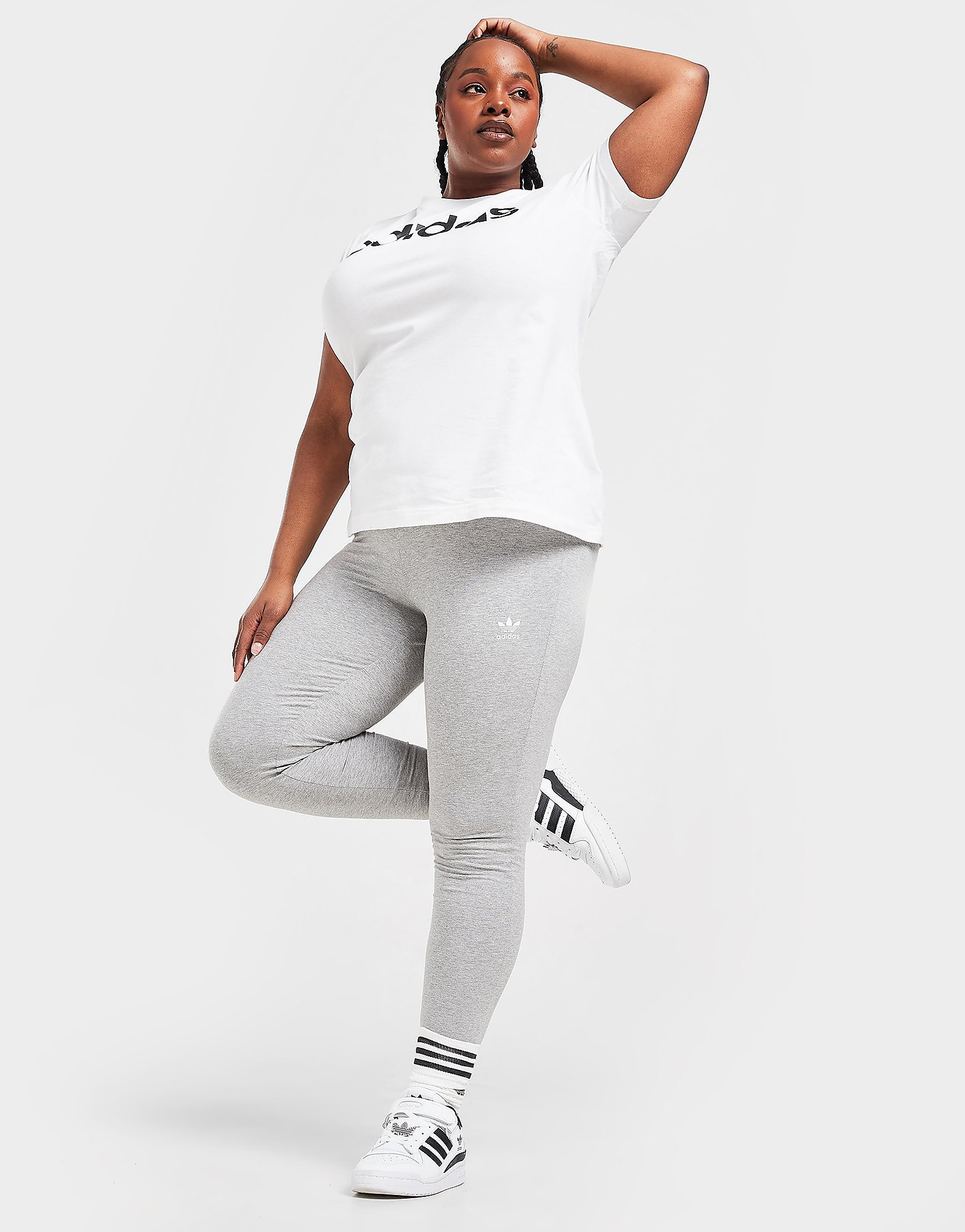 

adidas Originals Plus Size Essential Leggings - Grey - Womens, Grey