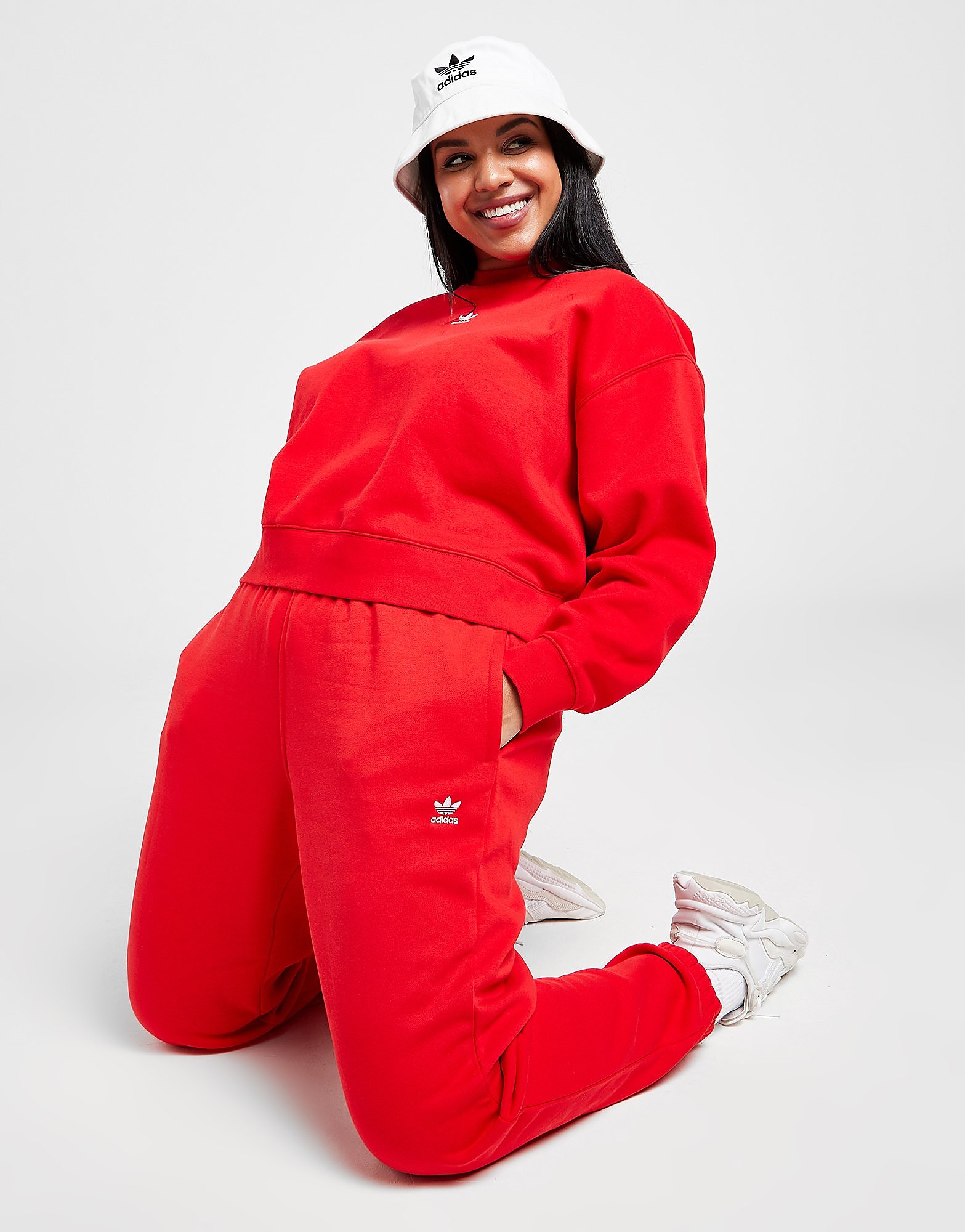 

adidas Originals Plus Size Essential Fleece Joggers - Red - Womens, Red