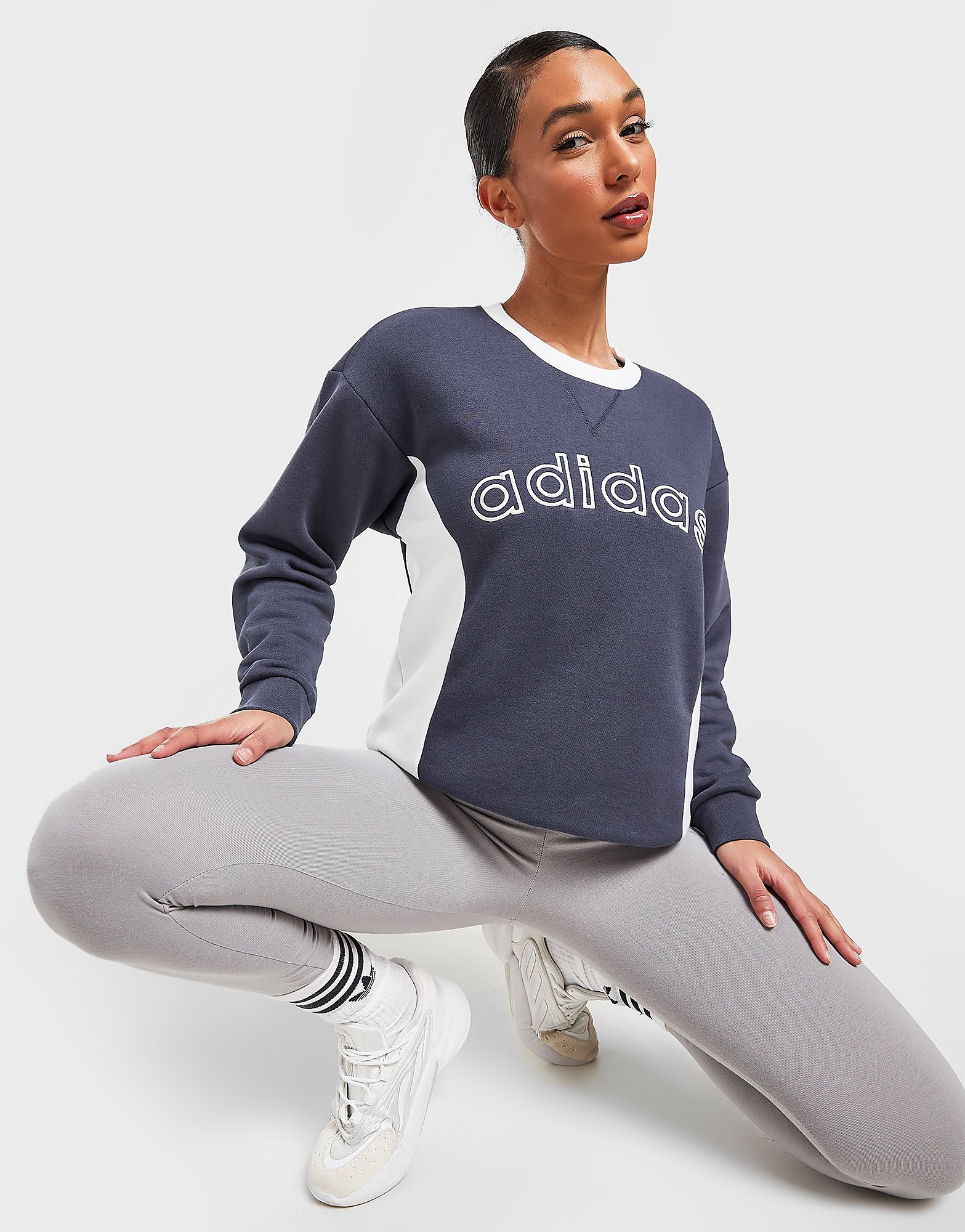 

adidas Originals Varsity Boyfriend Sweatshirt - Blue - Womens, Blue