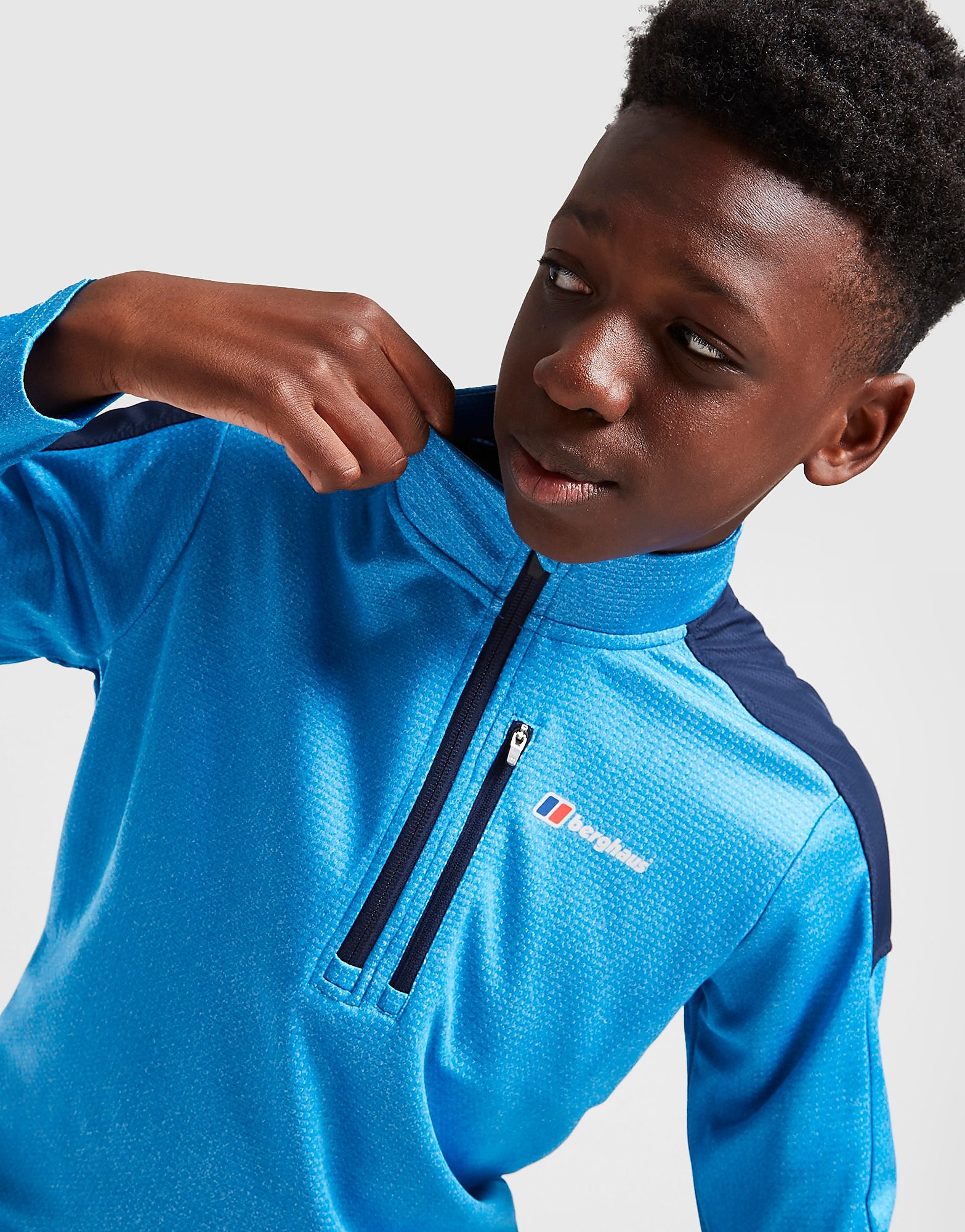 Berghaus 1/4 Zip Poly Tech Top Junior - Only at JD - Blue - Kids, Blue