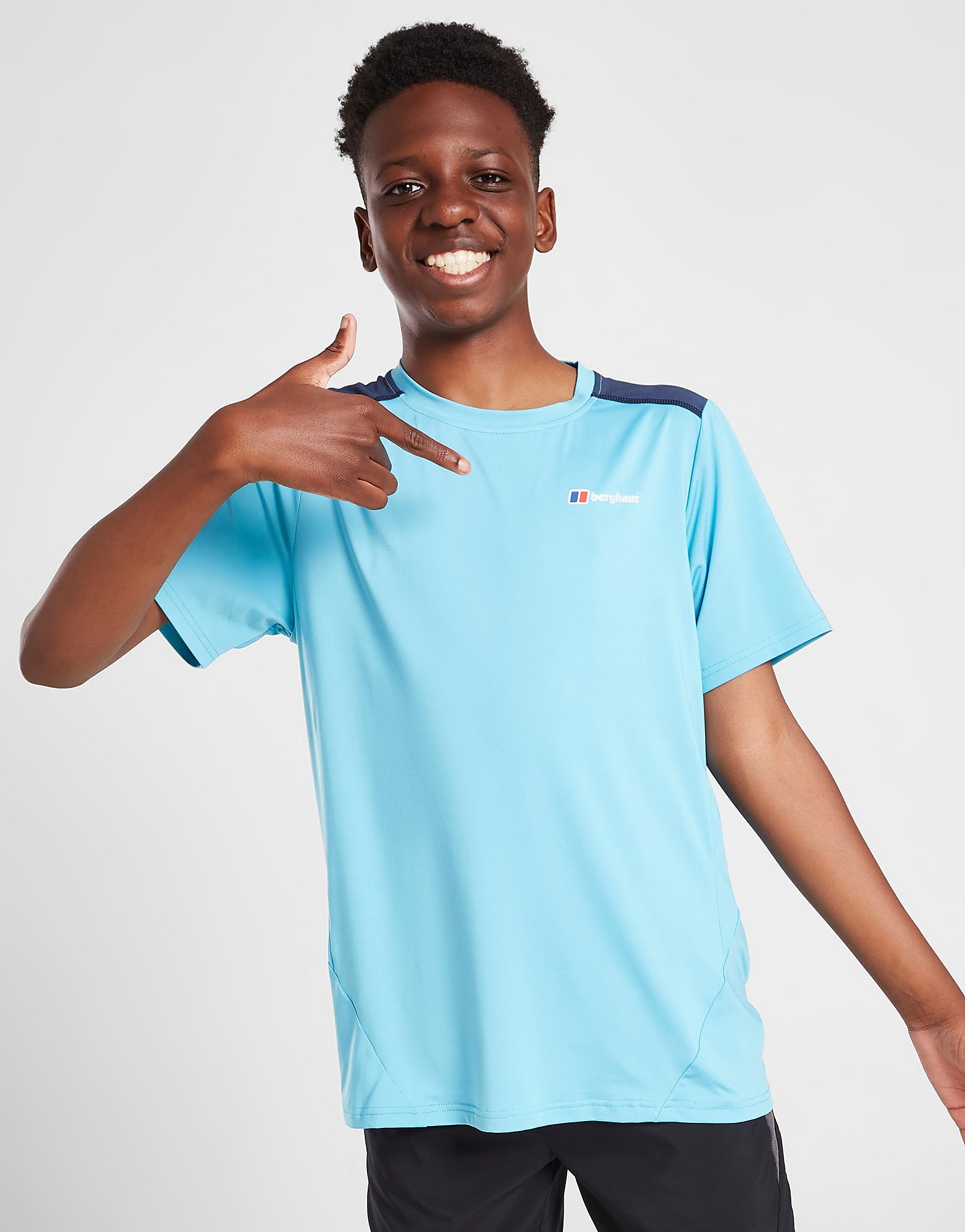 

Berghaus Poly Short Sleeve Woven T-Shirt Junior - Only at JD - Blue - Kids, Blue