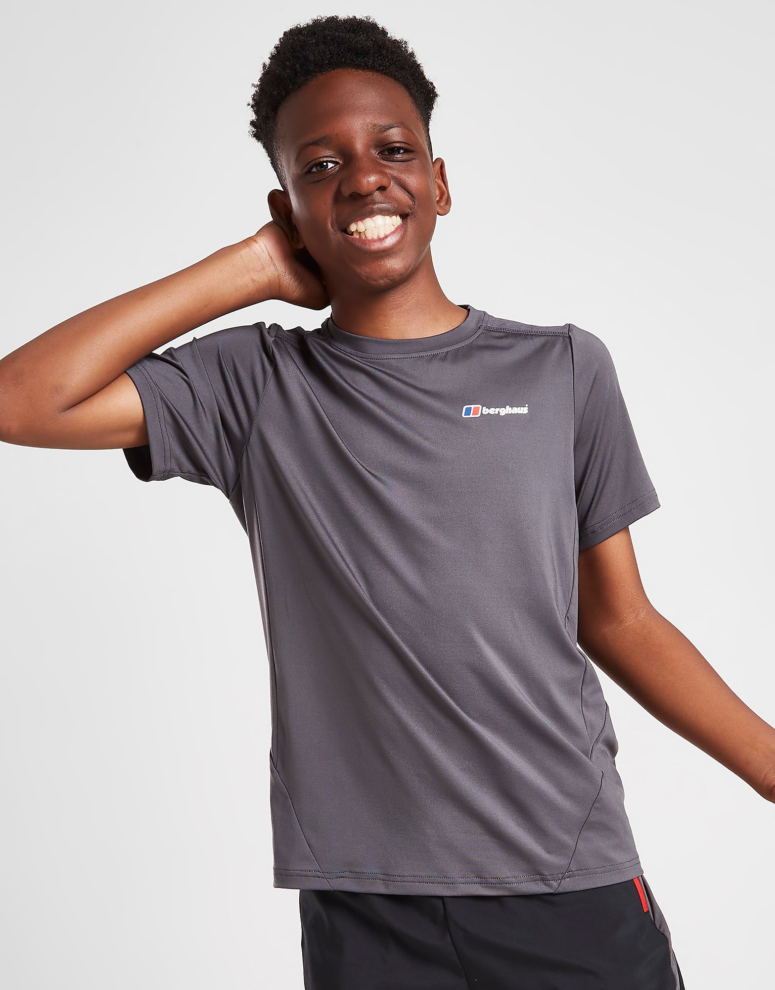 

Berghaus Poly Short Sleeve Woven T-Shirt Junior - Only at JD - Grey - Kids, Grey