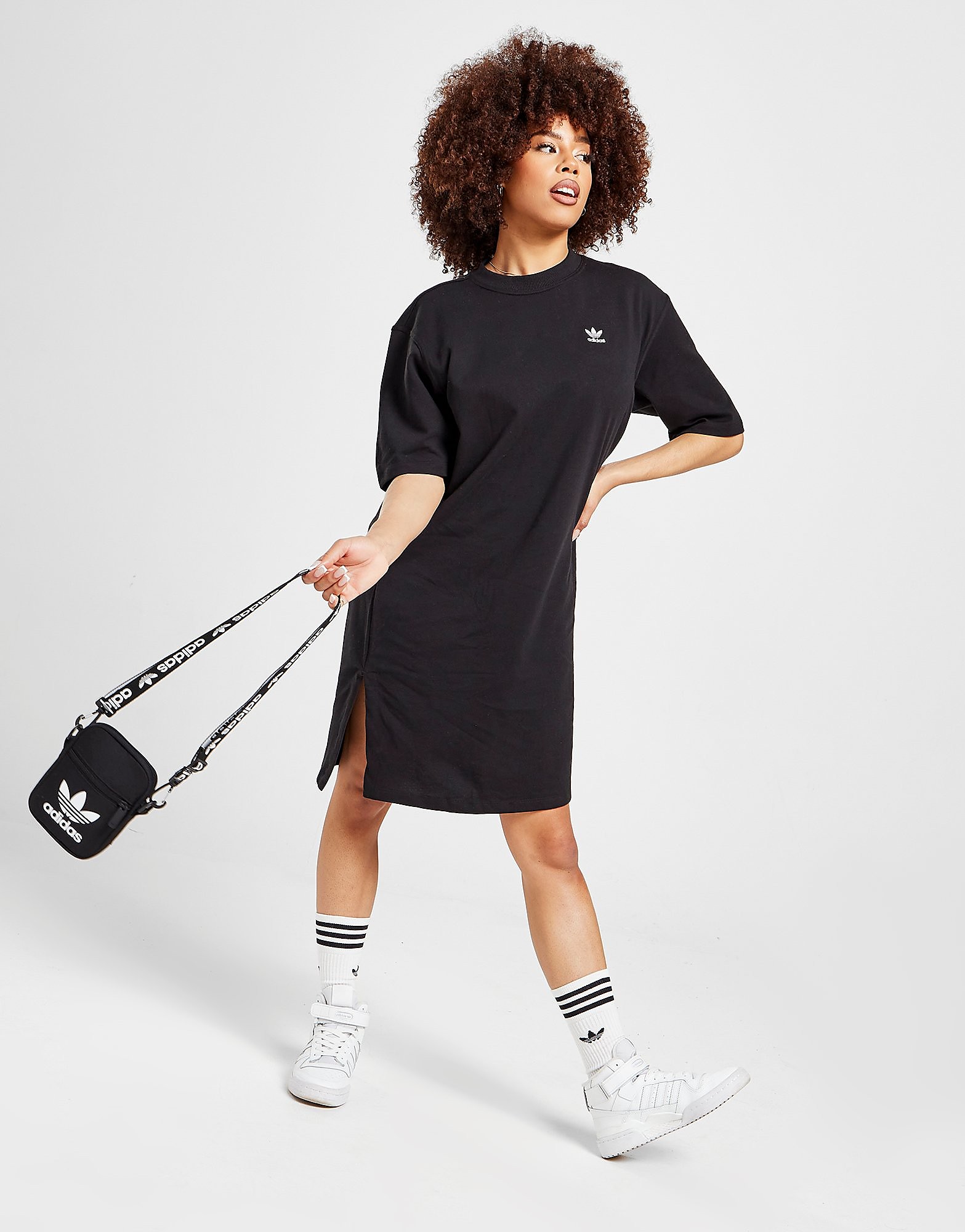 

adidas Originals T-Shirt Dress - Black - Womens, Black