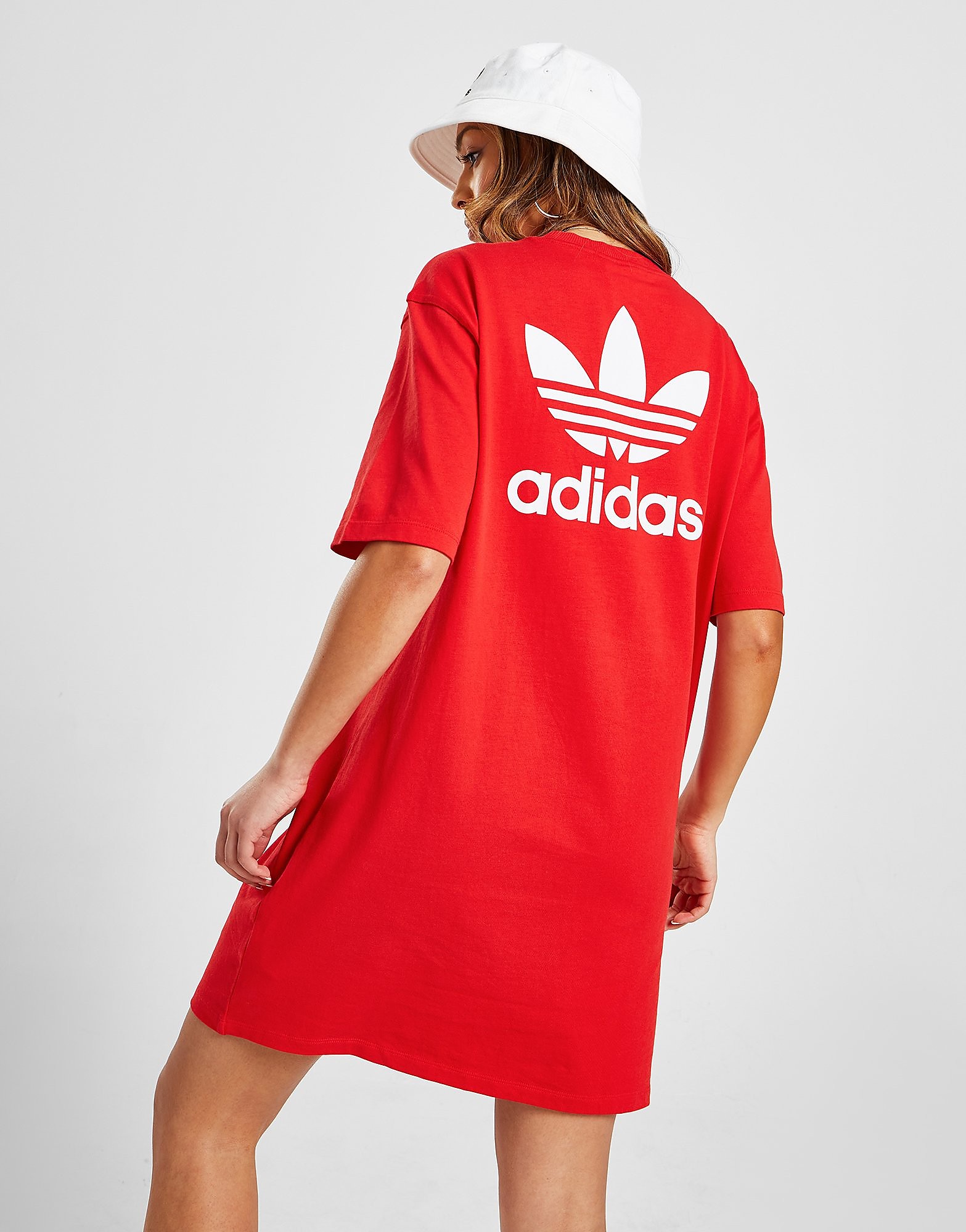 

adidas Originals T-Shirt Dress - Vivid Red - Womens, Vivid Red