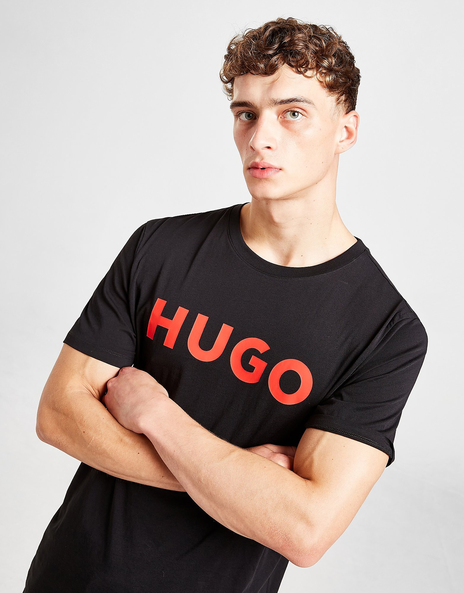 

HUGO Dulivio Text T-Shirt - Black - Mens, Black