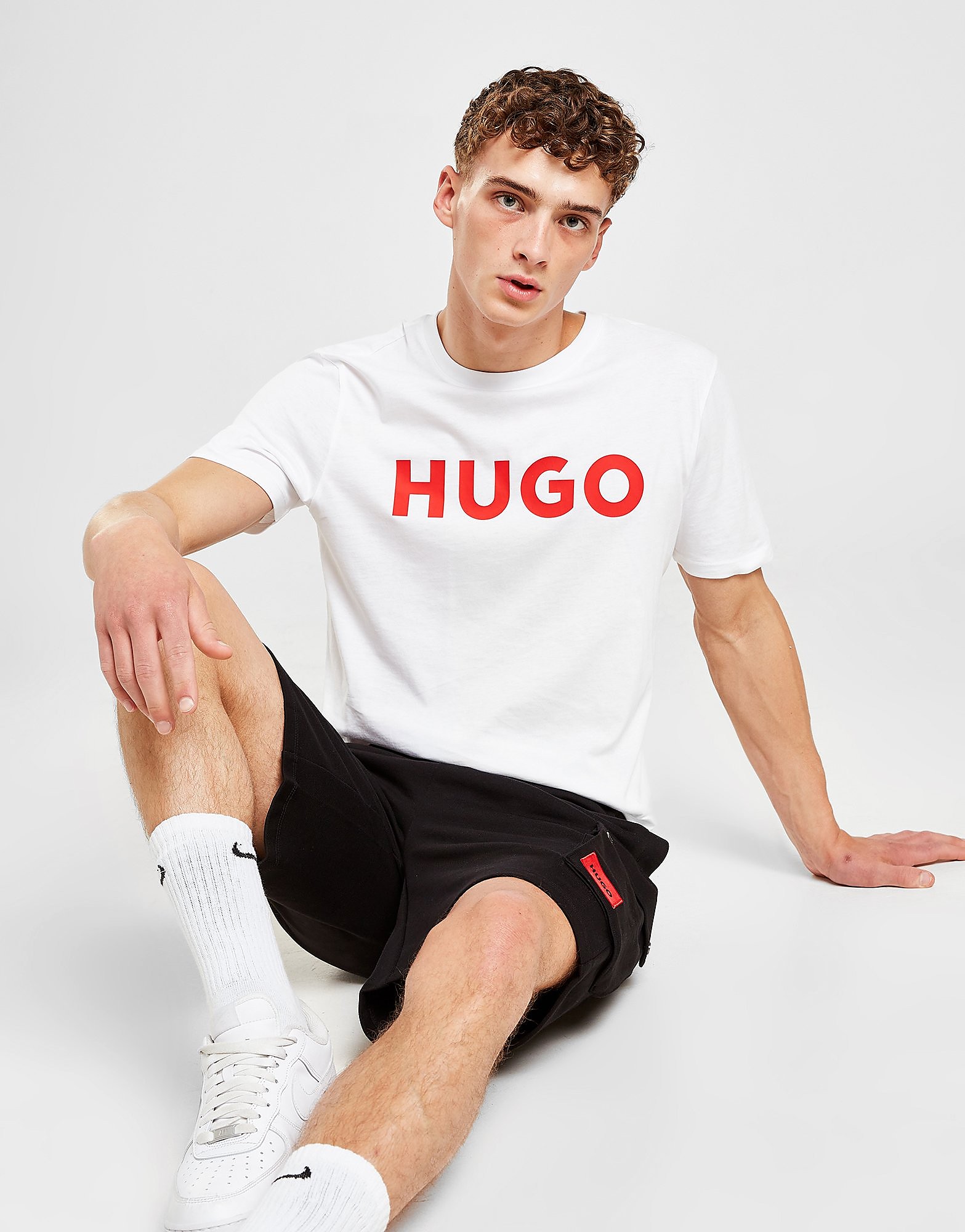 HUGO T-Shirt Dulivio Text - Branco - Mens, Branco