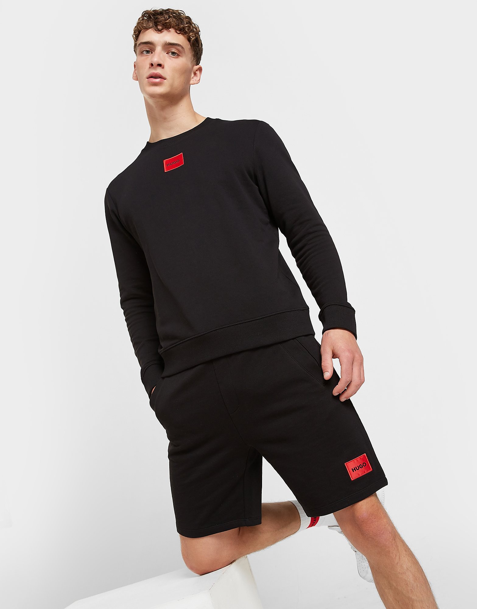 

HUGO Small Square Shorts - Black - Mens, Black