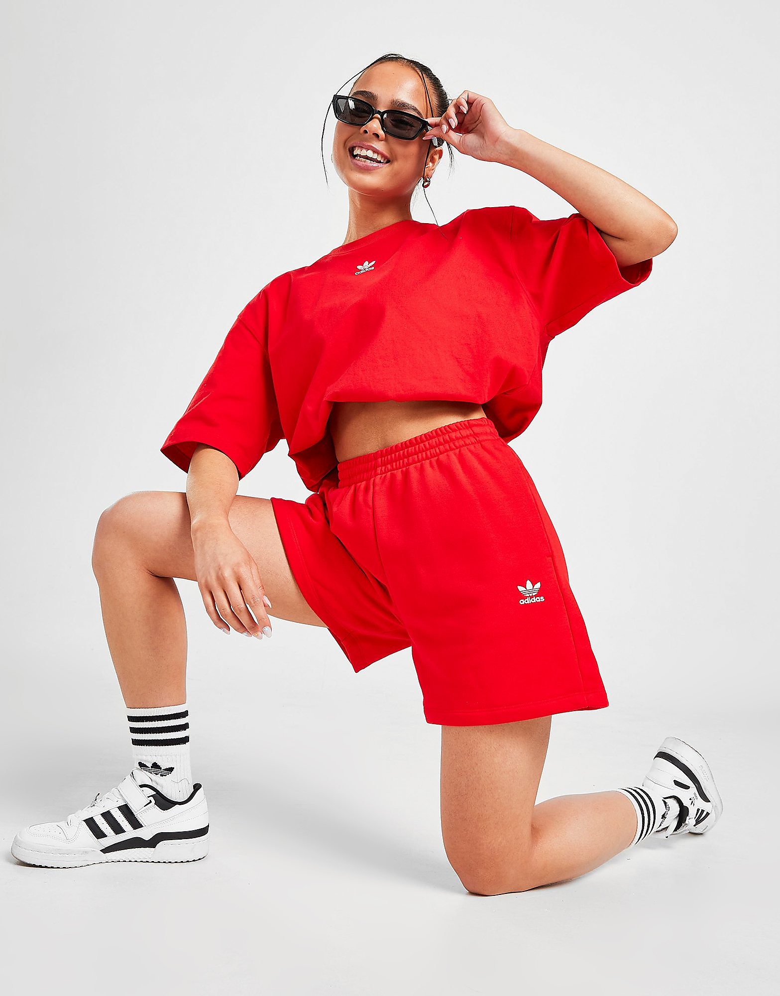 

adidas Originals Essentials Shorts - Vivid Red - Womens, Vivid Red
