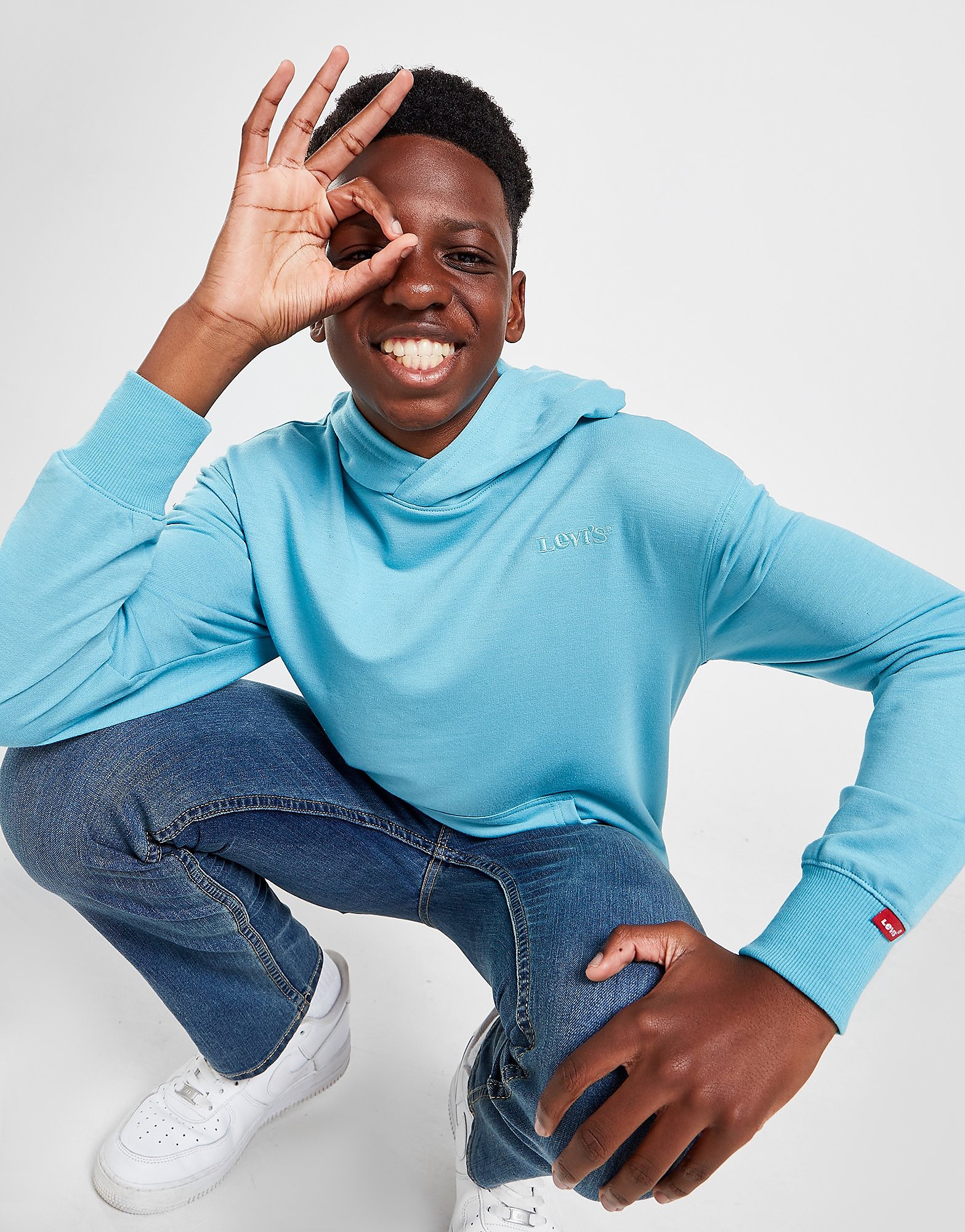 

Levis Small Logo Overhead Hoodie Junior - Blue/HOOD - Kids, Blue/HOOD
