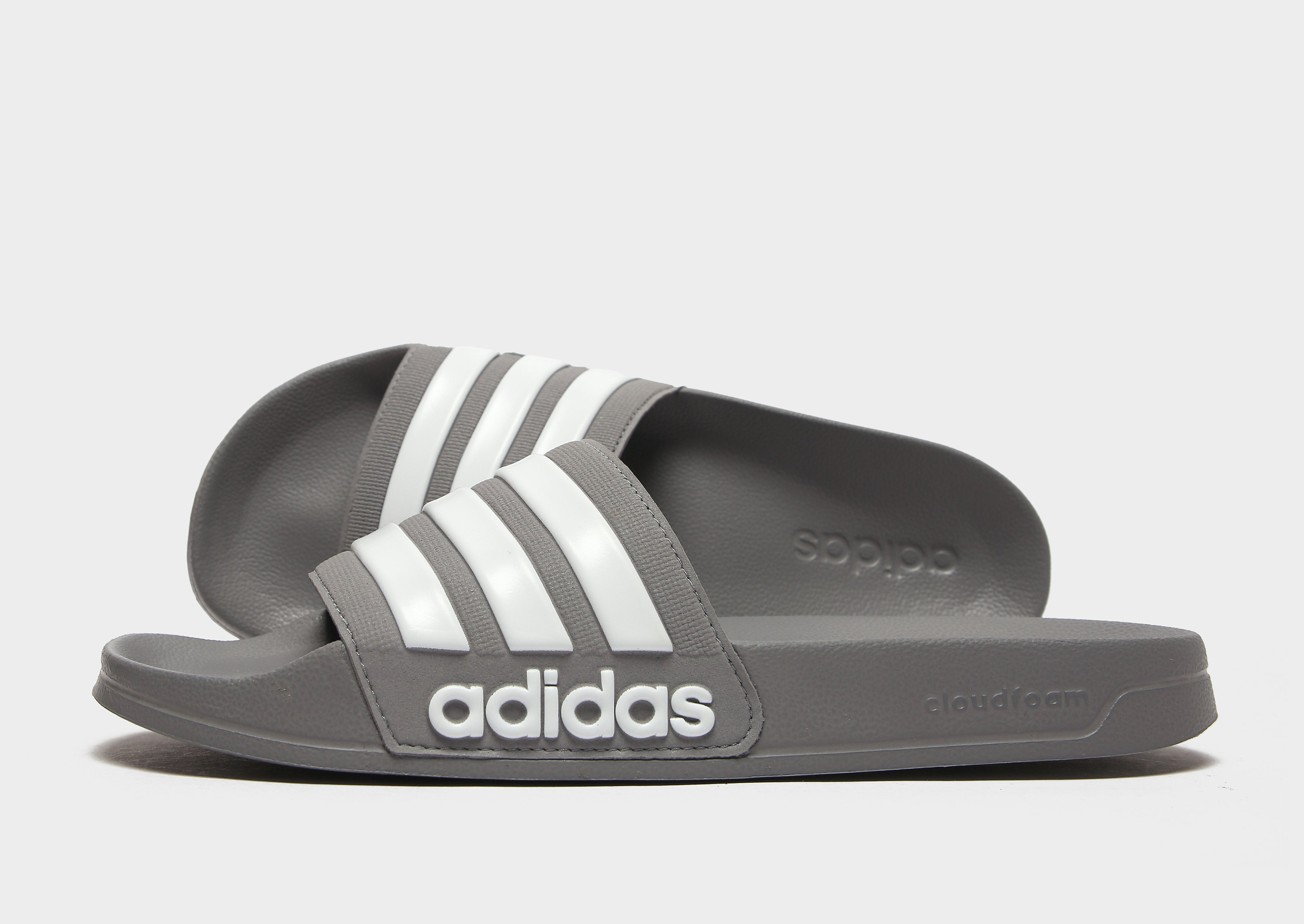 

adidas Adilette Slides - Grey - Mens, Grey