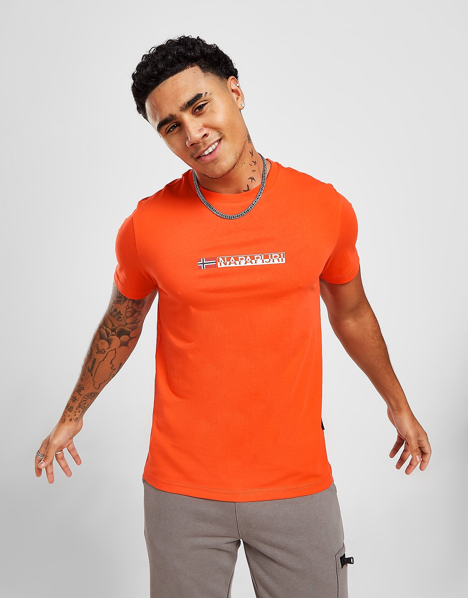 

Napapijri Sory Flag T-Shirt - Only at JD - Orange, Orange