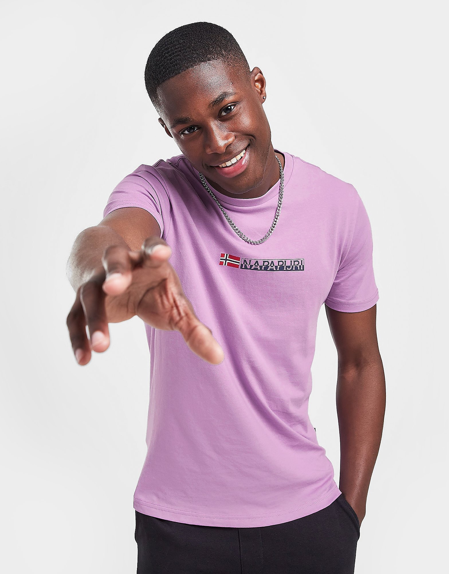 Napapijri Sory Flag T-Shirt - Only at JD - Purple, Purple