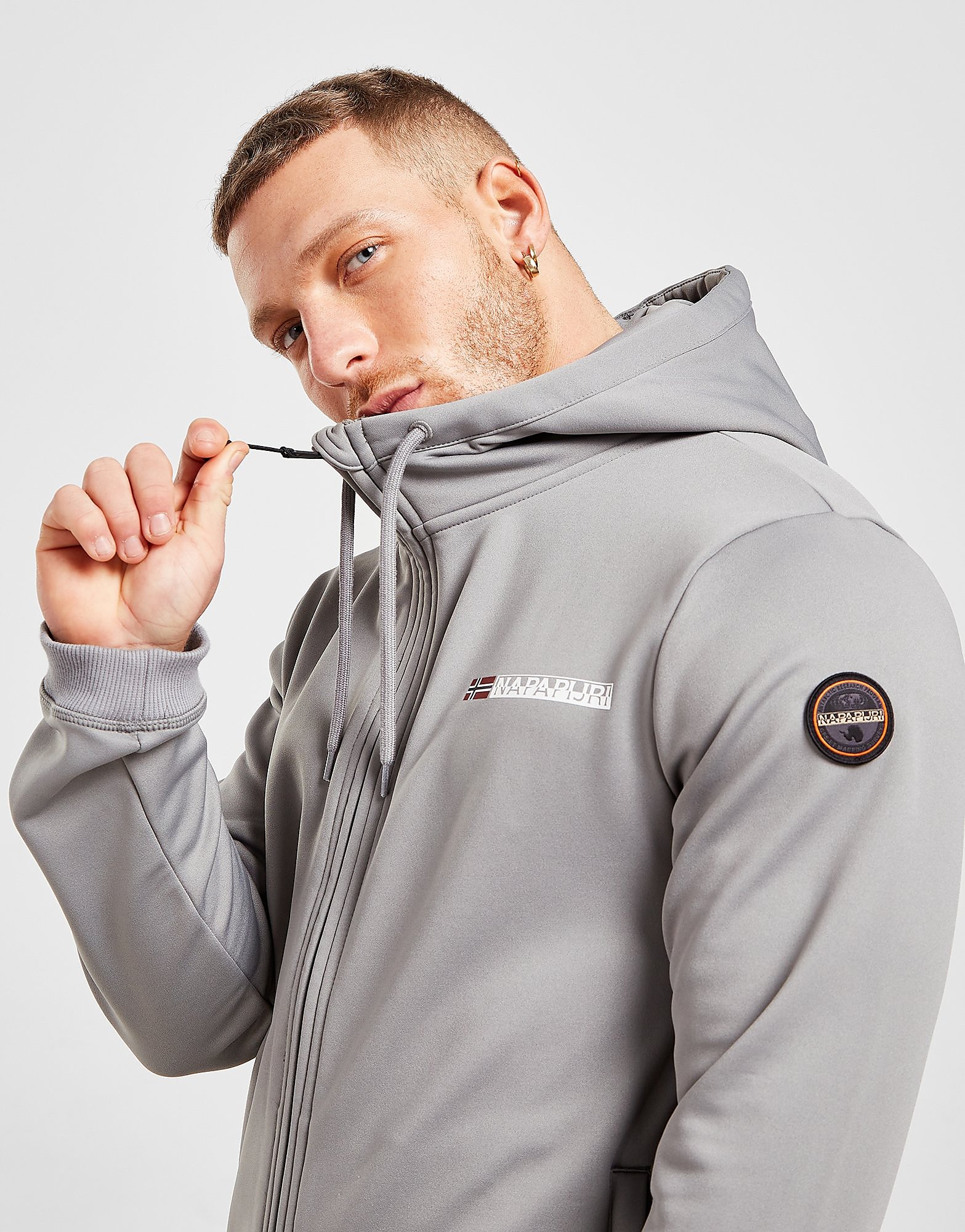 Napapijri Poly Full Zip Hoodie - Only at JD - Grey - Mens, Grey