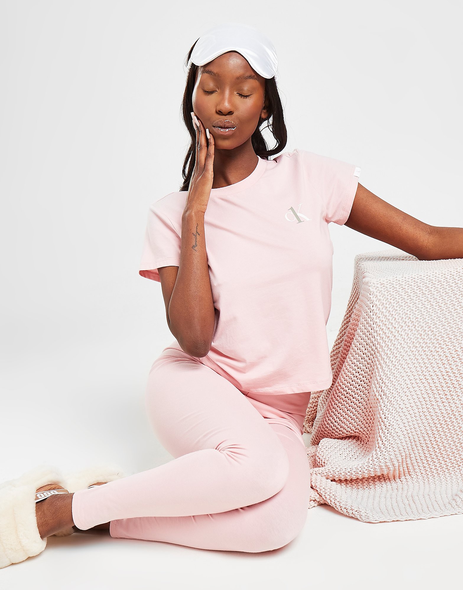 Calvin Klein Logo T-Shirt - Pink - Womens, Pink