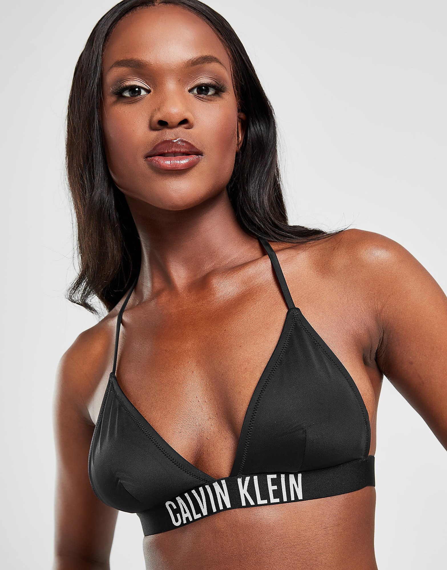 Calvin Klein Swim Triangle Bikini Top - Black - Womens, Black