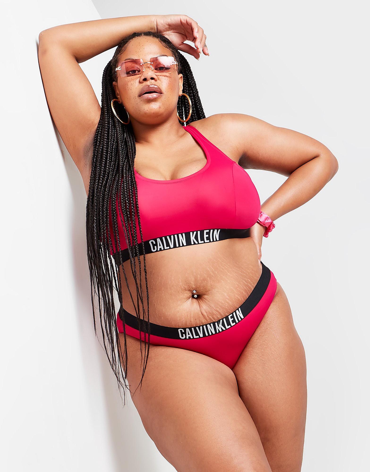 

Calvin Klein Swim Tape Plus Size Bikini Bottoms - Pink - Womens, Pink