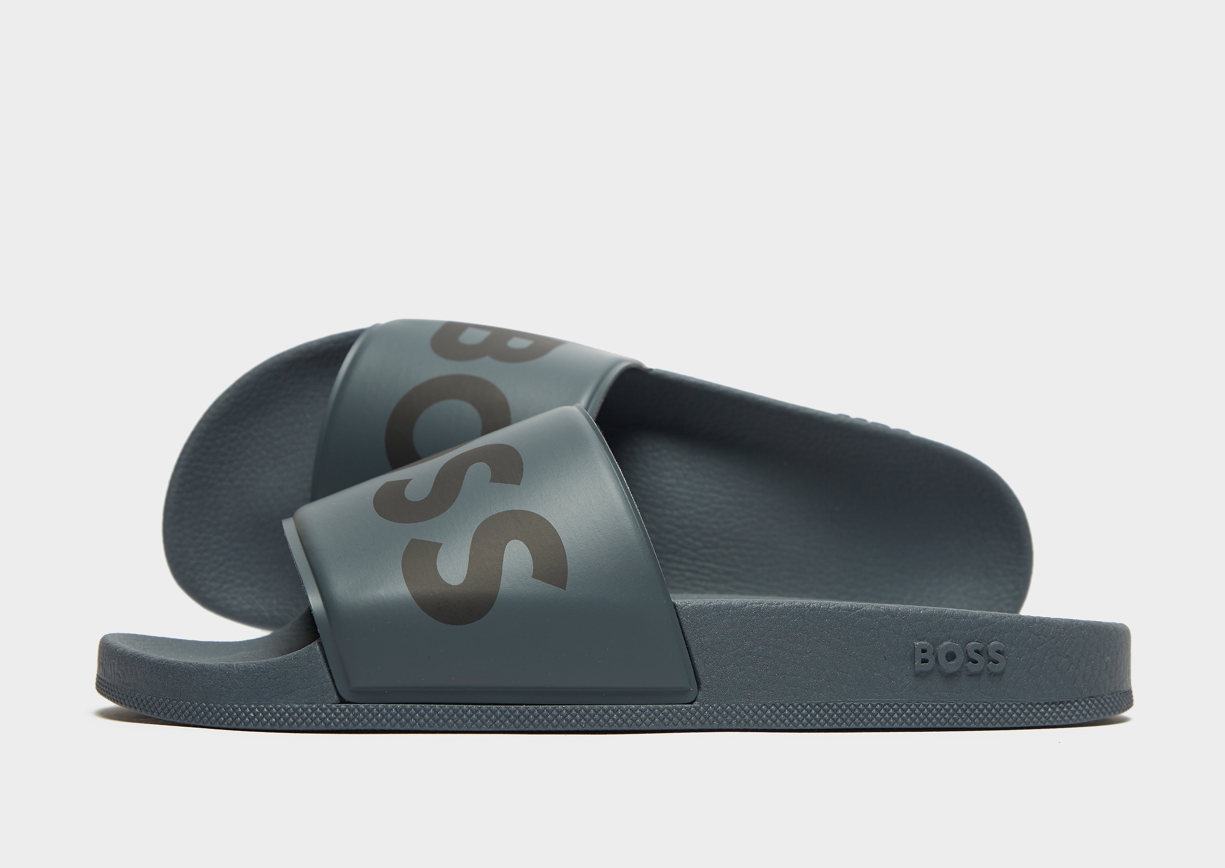 BOSS Sean Slides - Grey/Black - Mens, Grey/Black