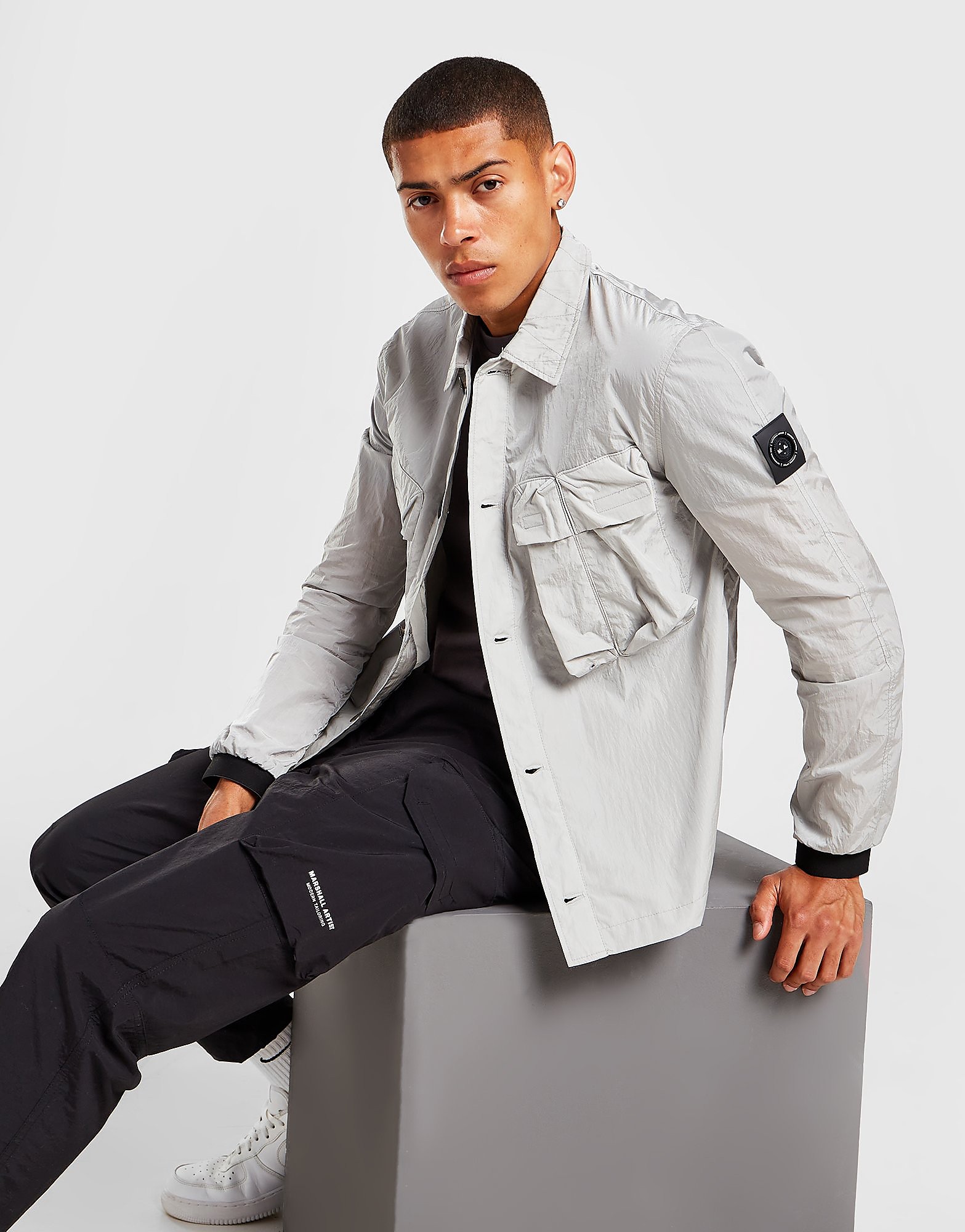 Marshall Artist Quinto Molecular Overshirt - Grey - Mens, Grey