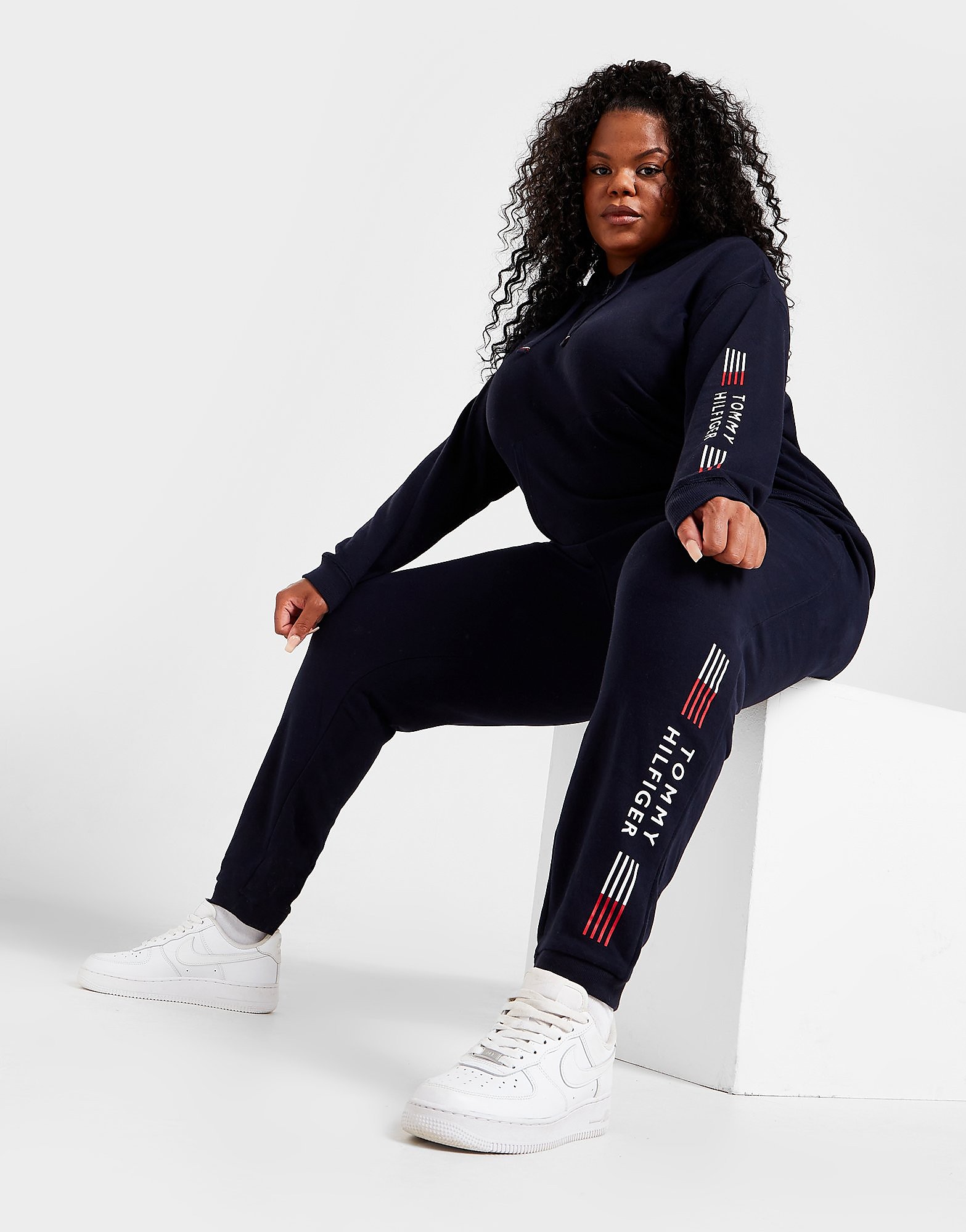 

Tommy Hilfiger Lounge Curve Logo Plus Size Joggers - Navy - Womens, Navy