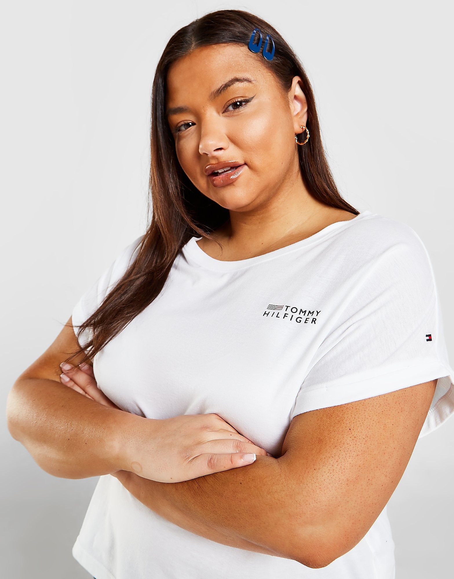 

Tommy Hilfiger Plus Size Logo Short Sleeve T-Shirt - White/WHT - Womens, White/WHT