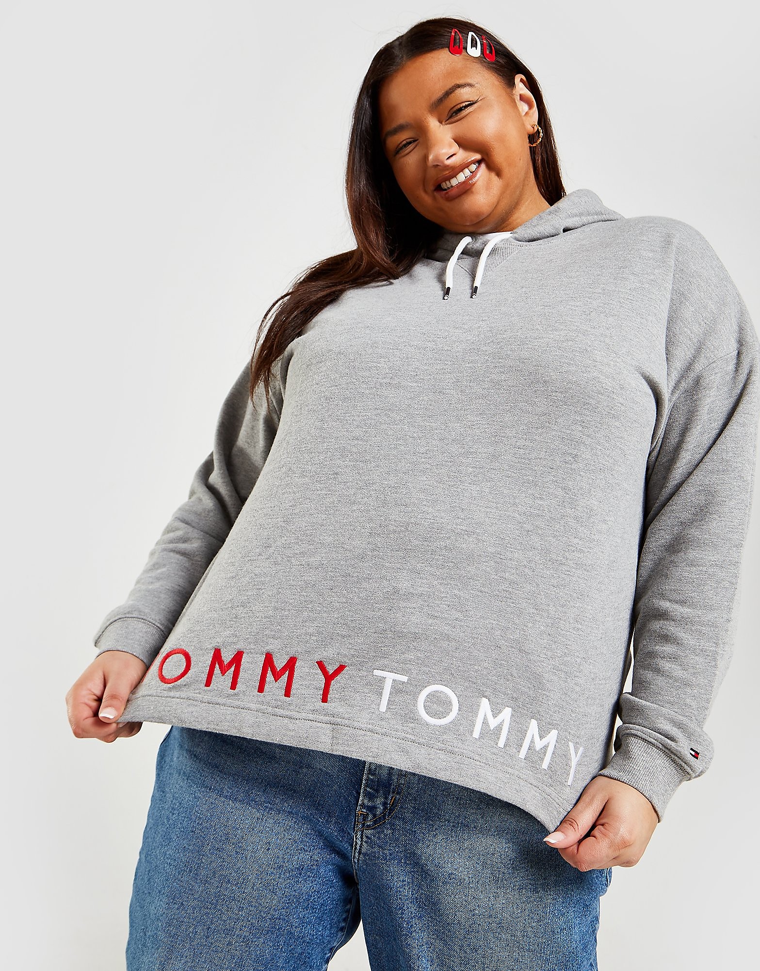 

Tommy Hilfiger Plus Size Embroidered Overhead Hoodie - Grey/GRY - Womens, Grey/GRY