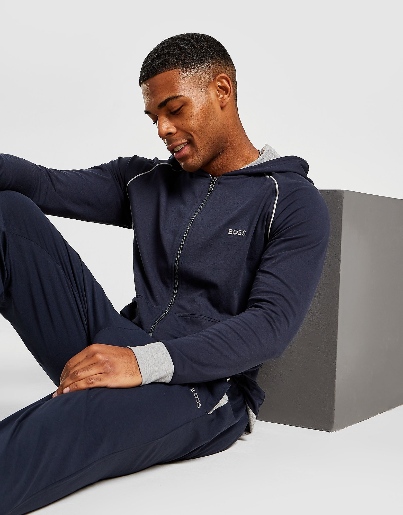 

BOSS Mix & Match Hoodie - Blue - Mens, Blue