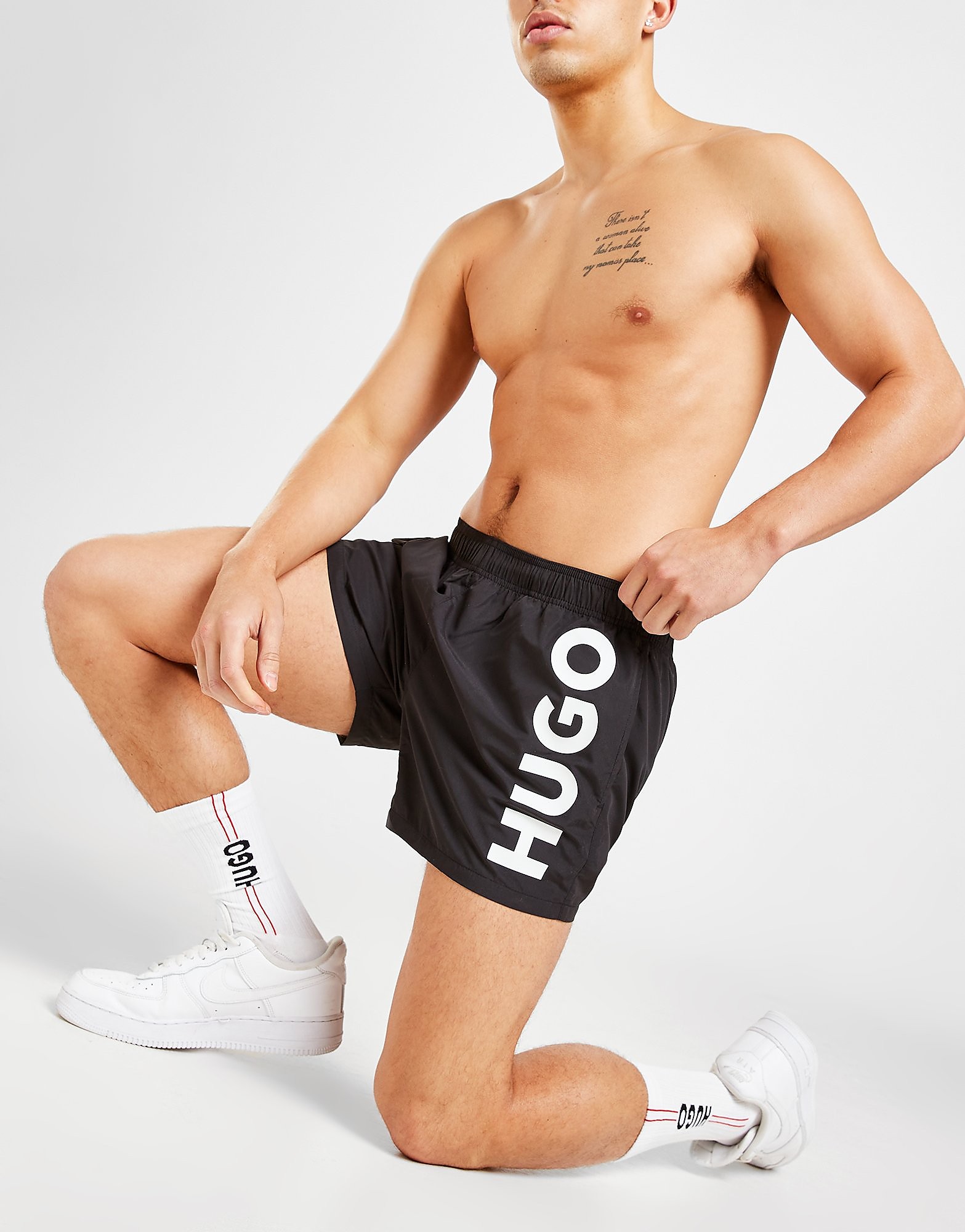 

HUGO Abas Swim Shorts - Black - Mens, Black