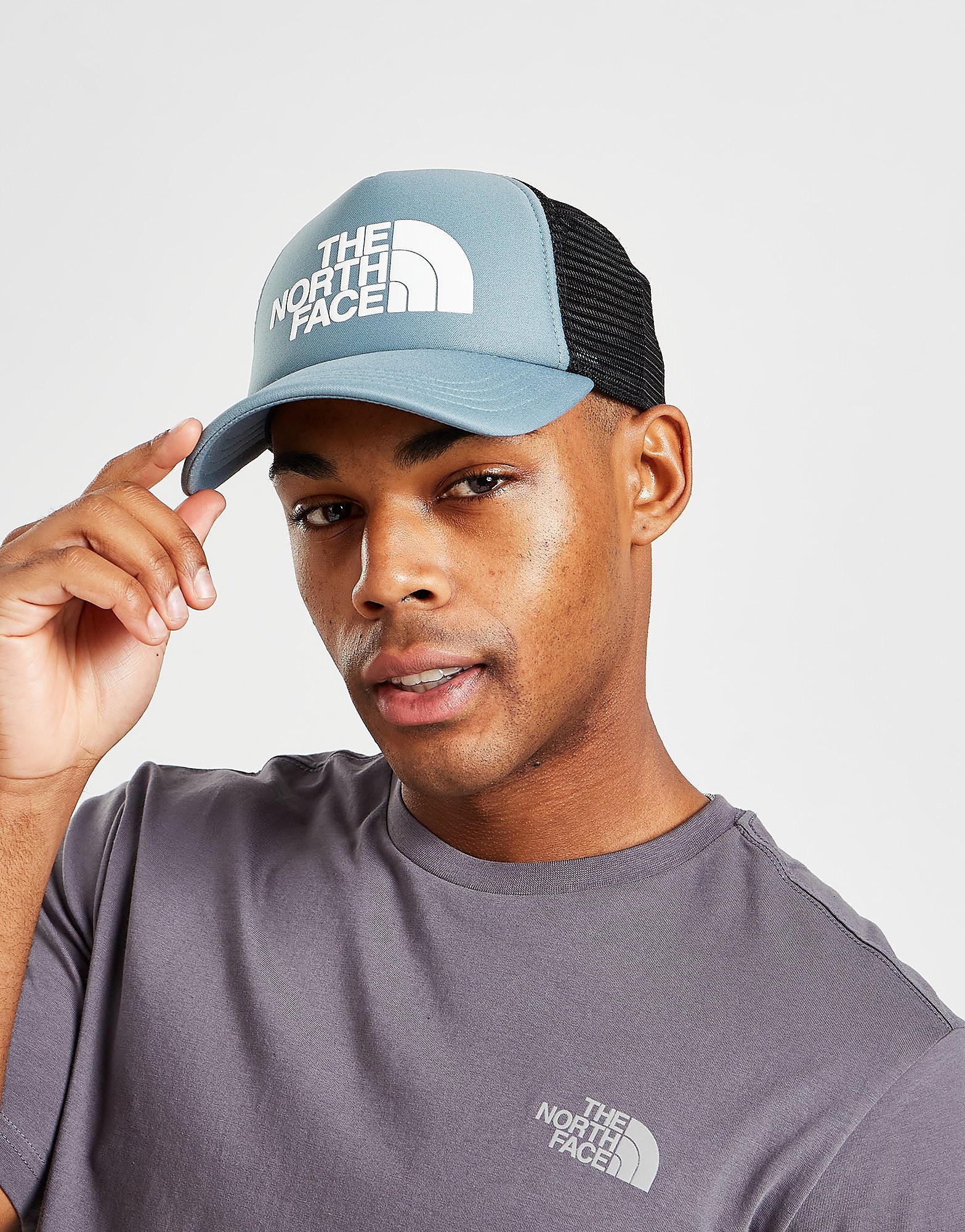 The North Face Logo Trucker - Blue - Womens, Blue