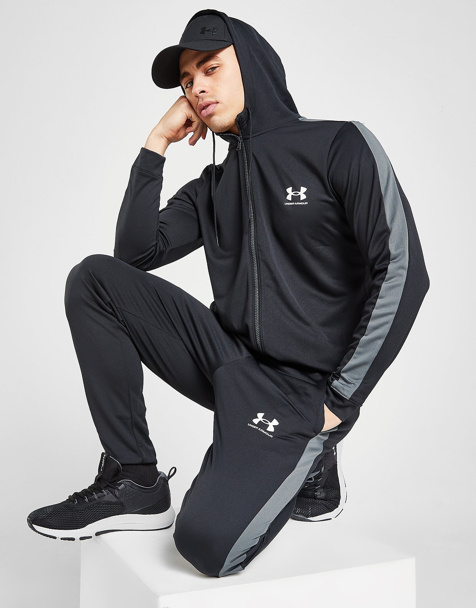 

Under Armour Poly Track Pants - Black - Mens, Black