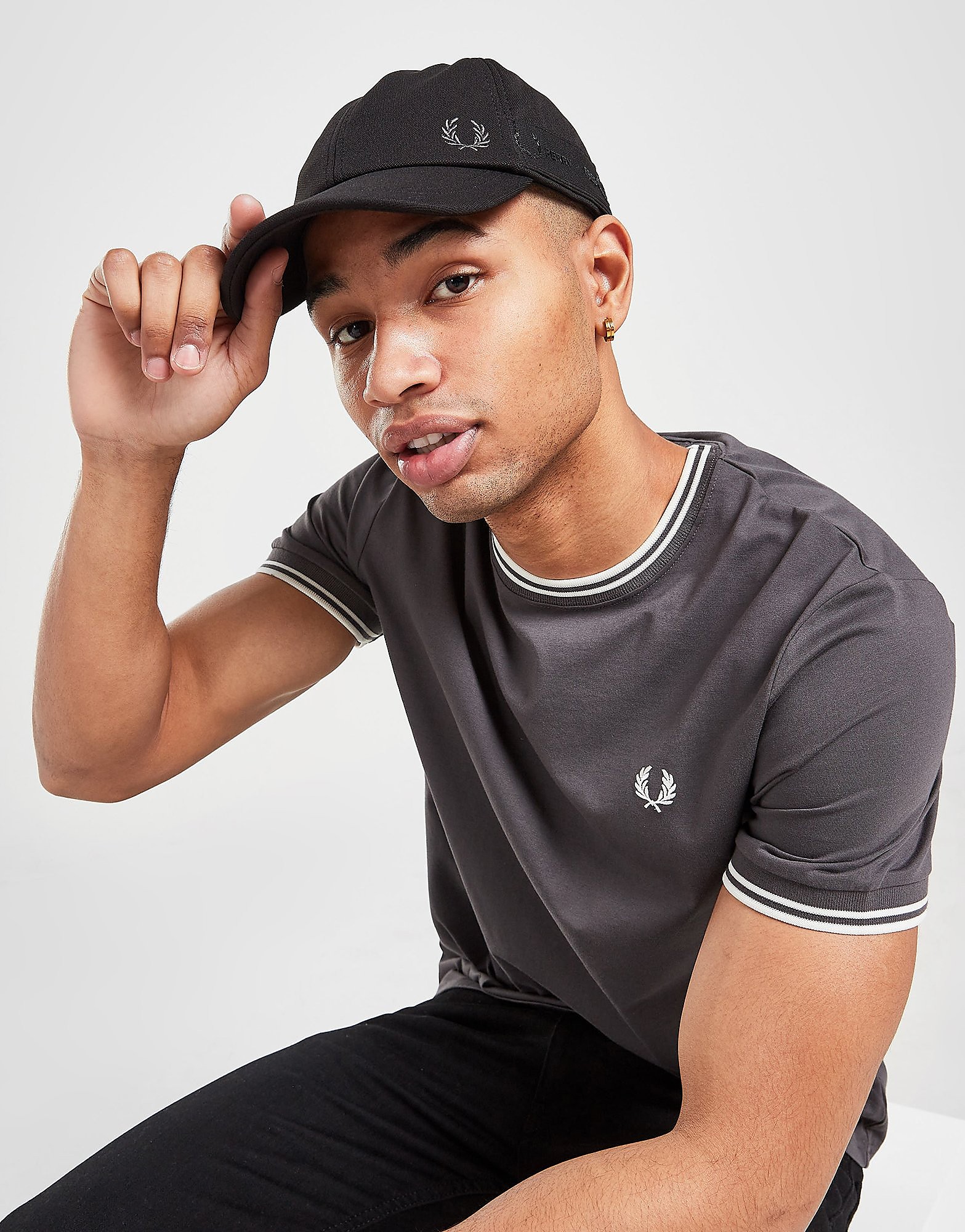 

Fred Perry TONAL TAPE TRICOT CAP - Black - Womens, Black