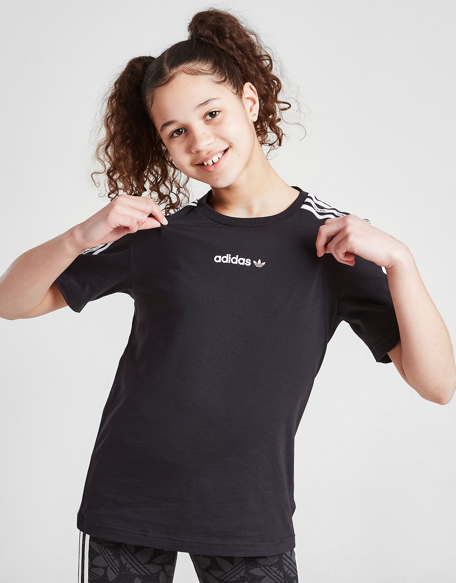 

adidas Originals Girls' 3-Stripes Trefoil T-Shirt Junior - Only at JD - BLACK - Kids, BLACK