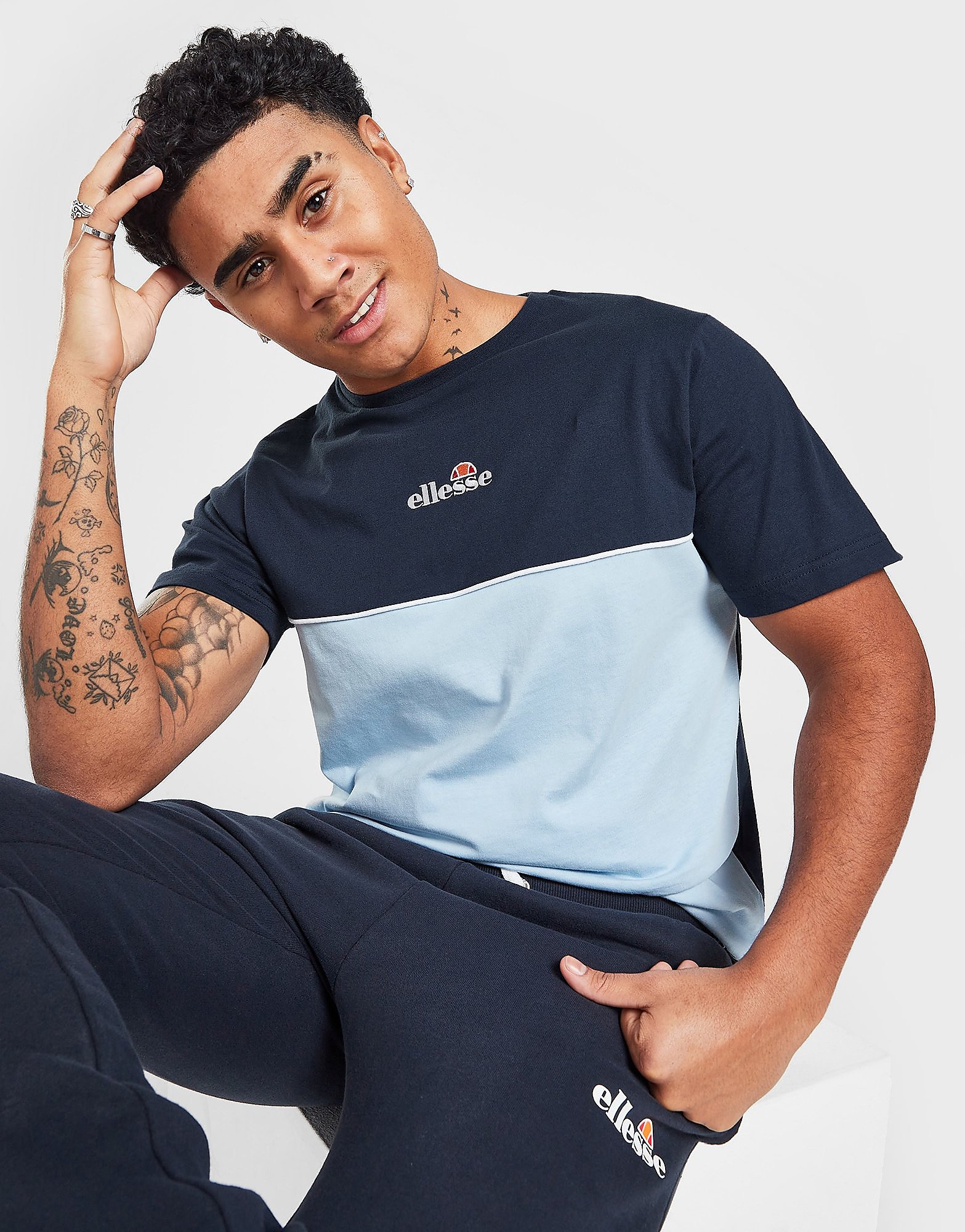 

Ellesse Turios T-Shirt - Only at JD - Blue/Navy - Mens, Blue/Navy