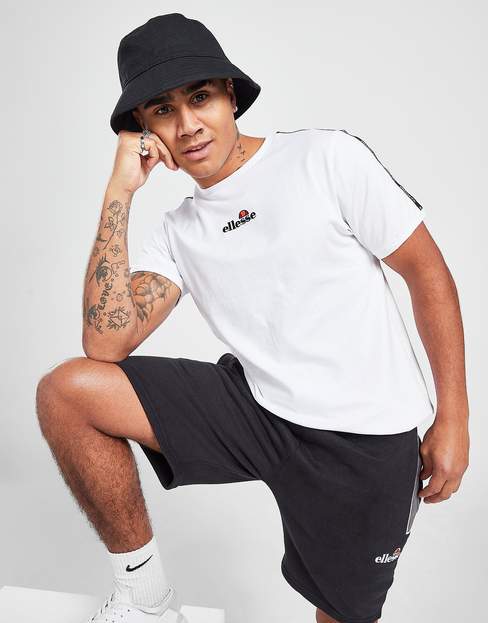 

Ellesse Rafira Tape T-Shirt - Only at JD - White - Mens, White