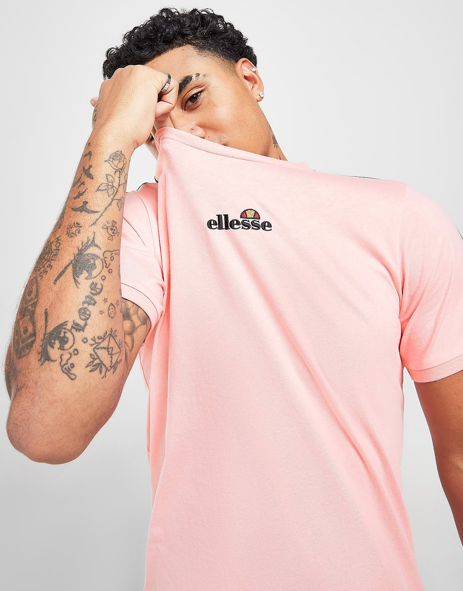 

Ellesse Rafira Tape T-Shirt - Only at JD - Pink - Mens, Pink