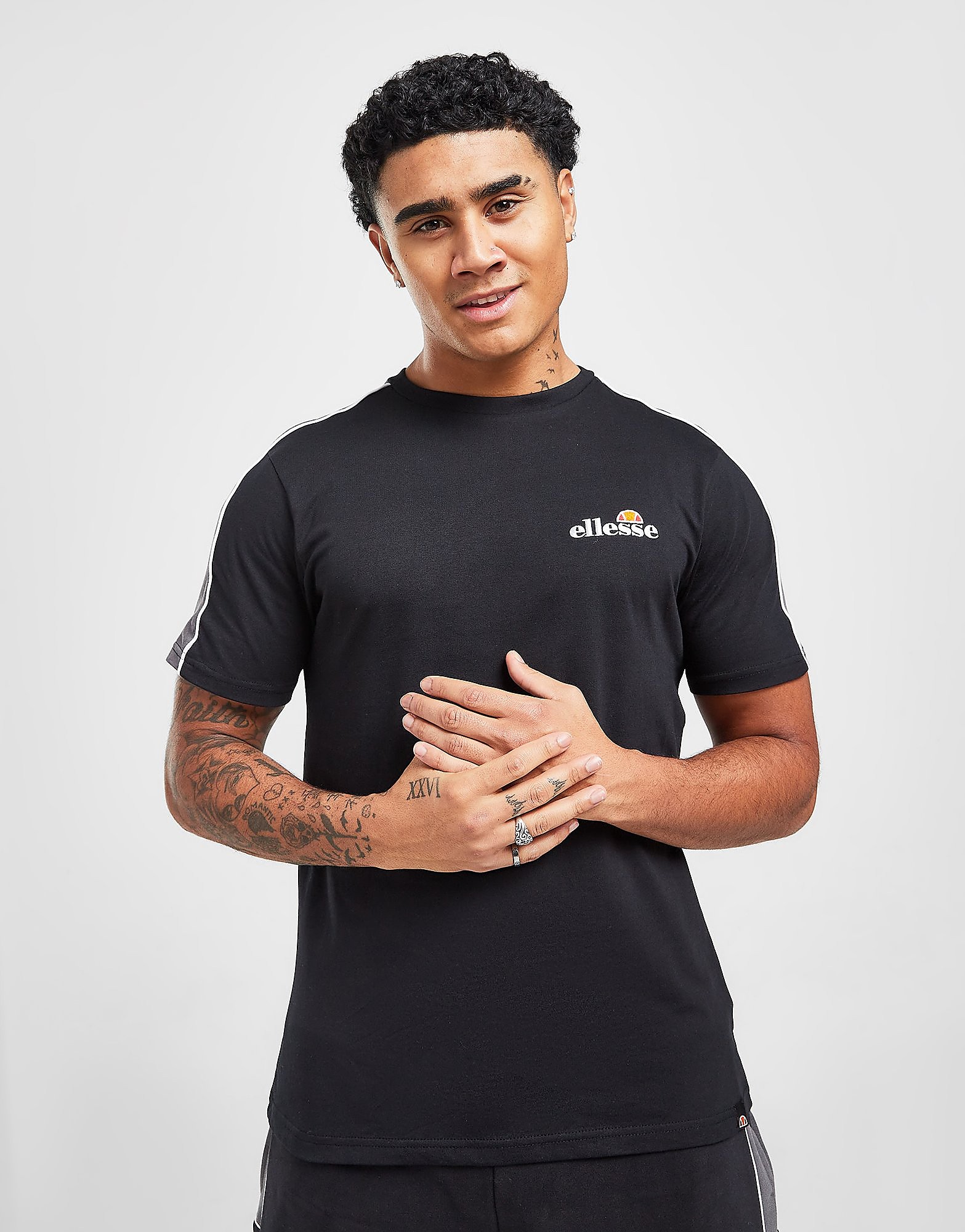

Ellesse Bulgia Piping T-Shirt - Black - Mens, Black
