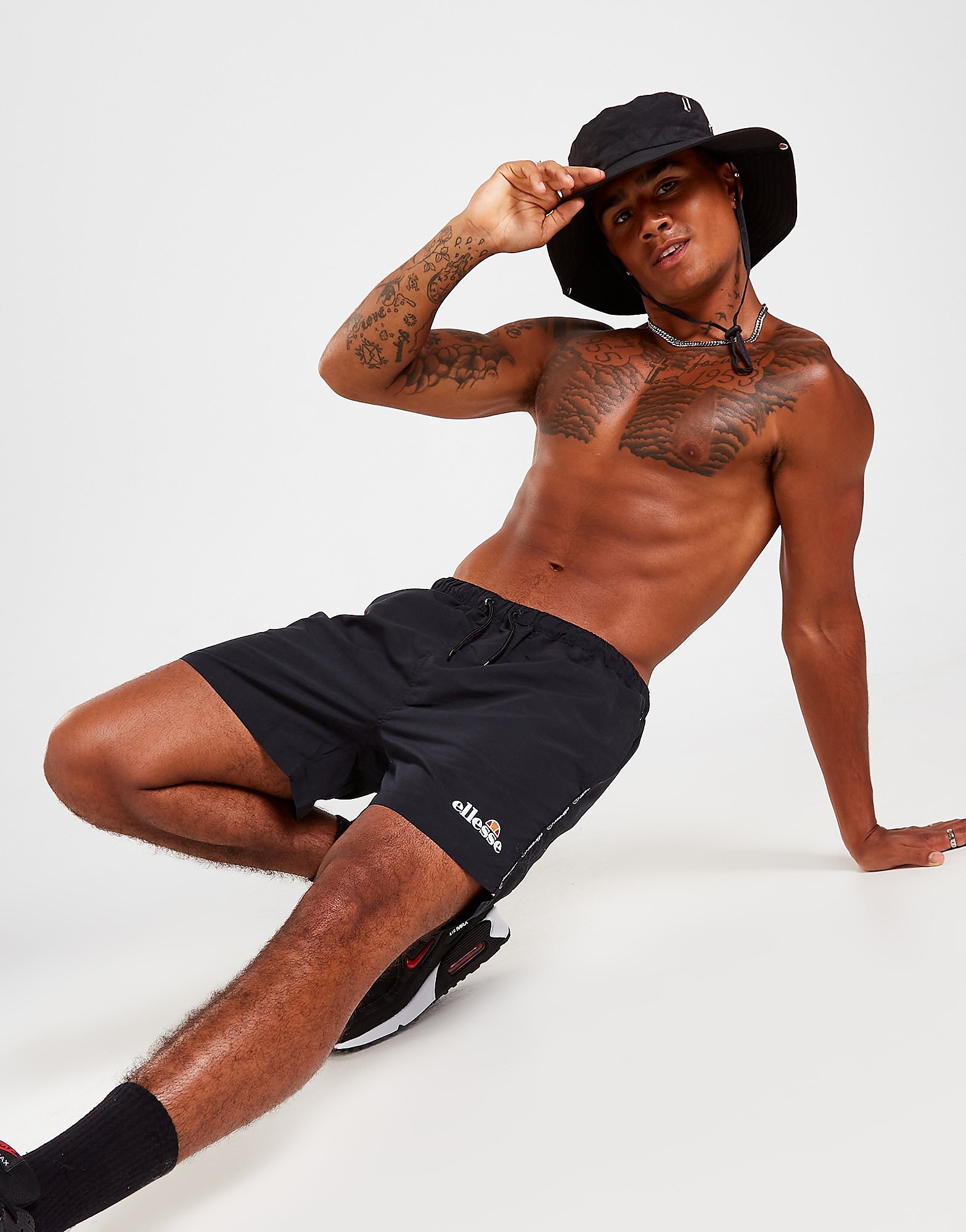 Ellesse Winnero Tape Swim Shorts - Black, Black