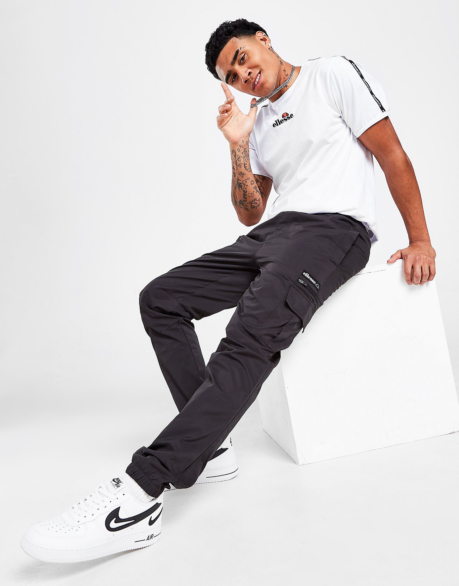 

Ellesse Aperto Cargo Track Pants - Only at JD - Black - Mens, Black