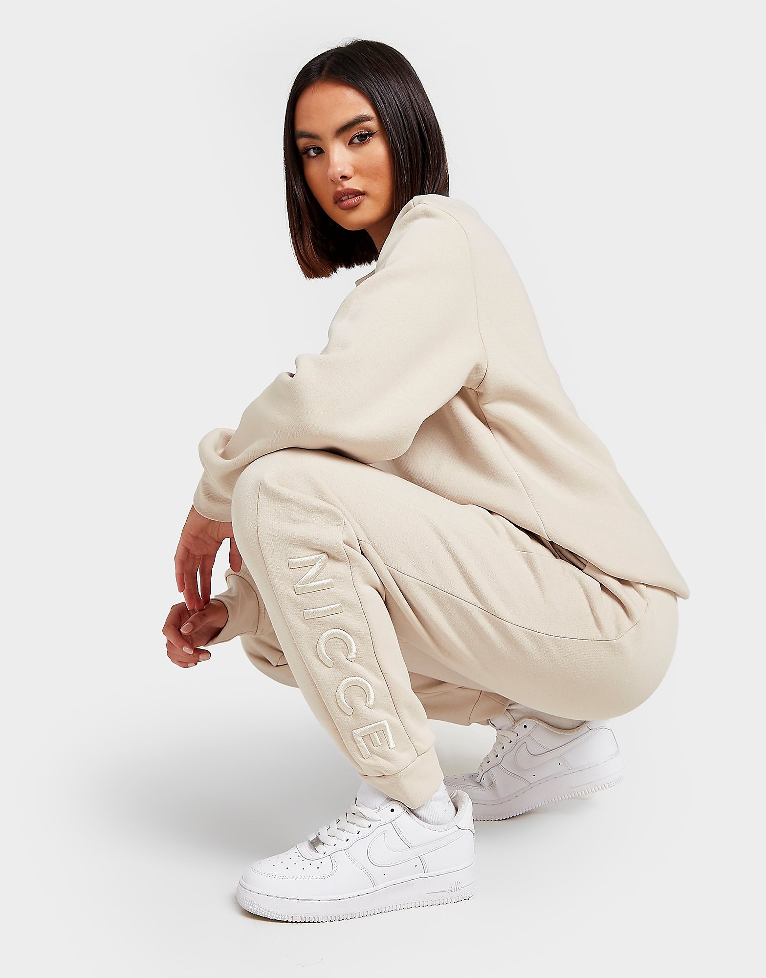 

Nicce Embroidered Logo Joggers - Only at JD - Brown - Womens, Brown