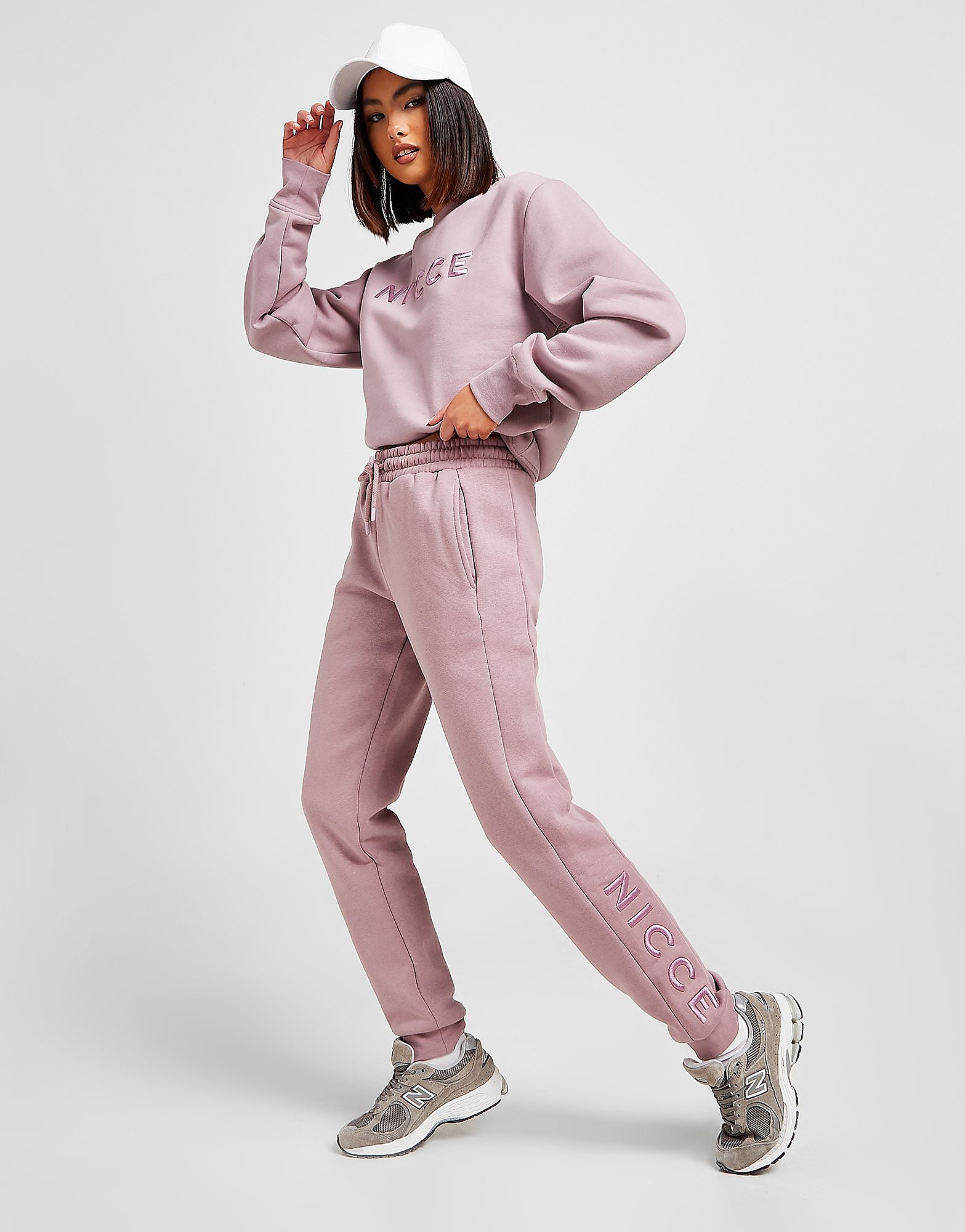

Nicce Embroidered Logo Joggers - Only at JD - Purple - Womens, Purple