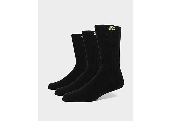 Lacoste 3 Pack Sport Socks, Black